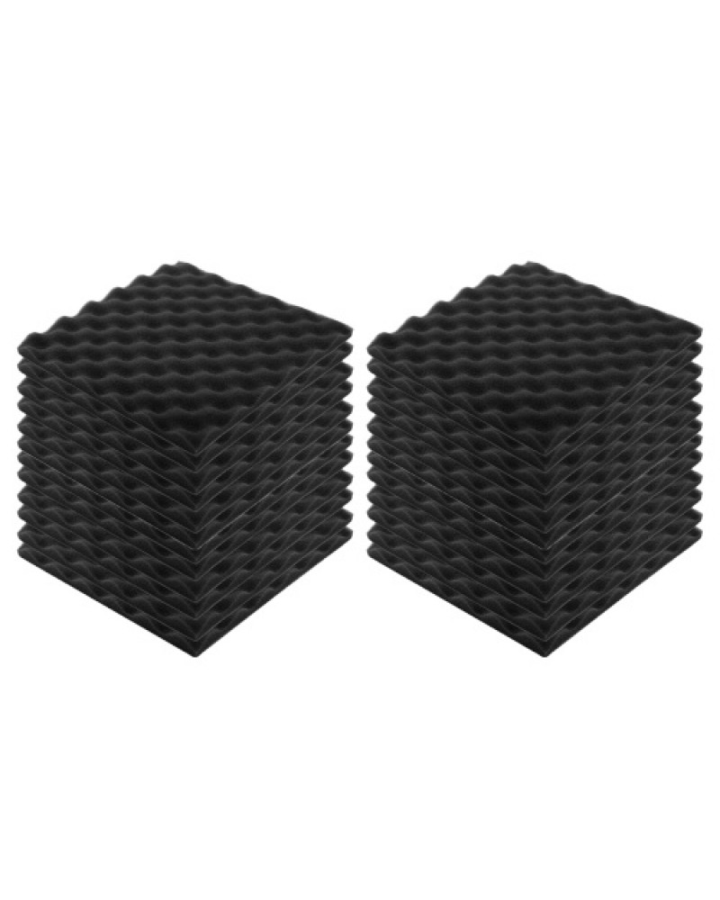 24pcs Recording Soundproof Foam Video Room Sound Noise Insulation Sponge Wall Deadening