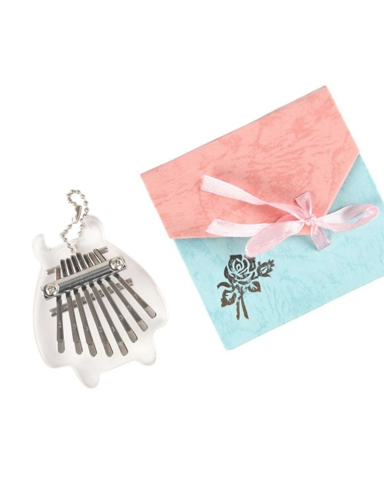 Mini 8 Tone Thumb Harp Acrylic Crystal Style Holiday Birthday Children Gifts