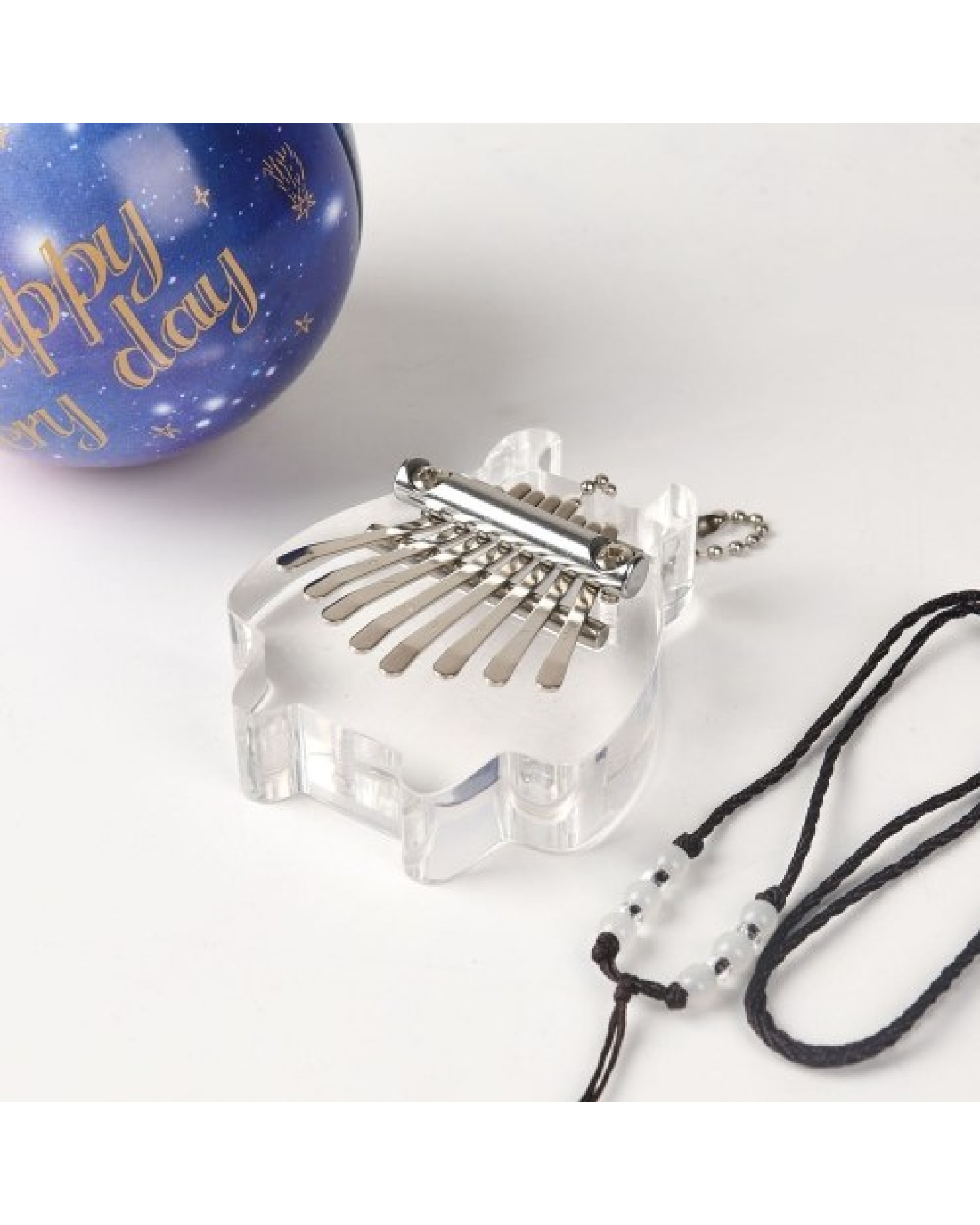 Mini 8 Tone Thumb Harp Acrylic Crystal Style Holiday Birthday Children Gifts