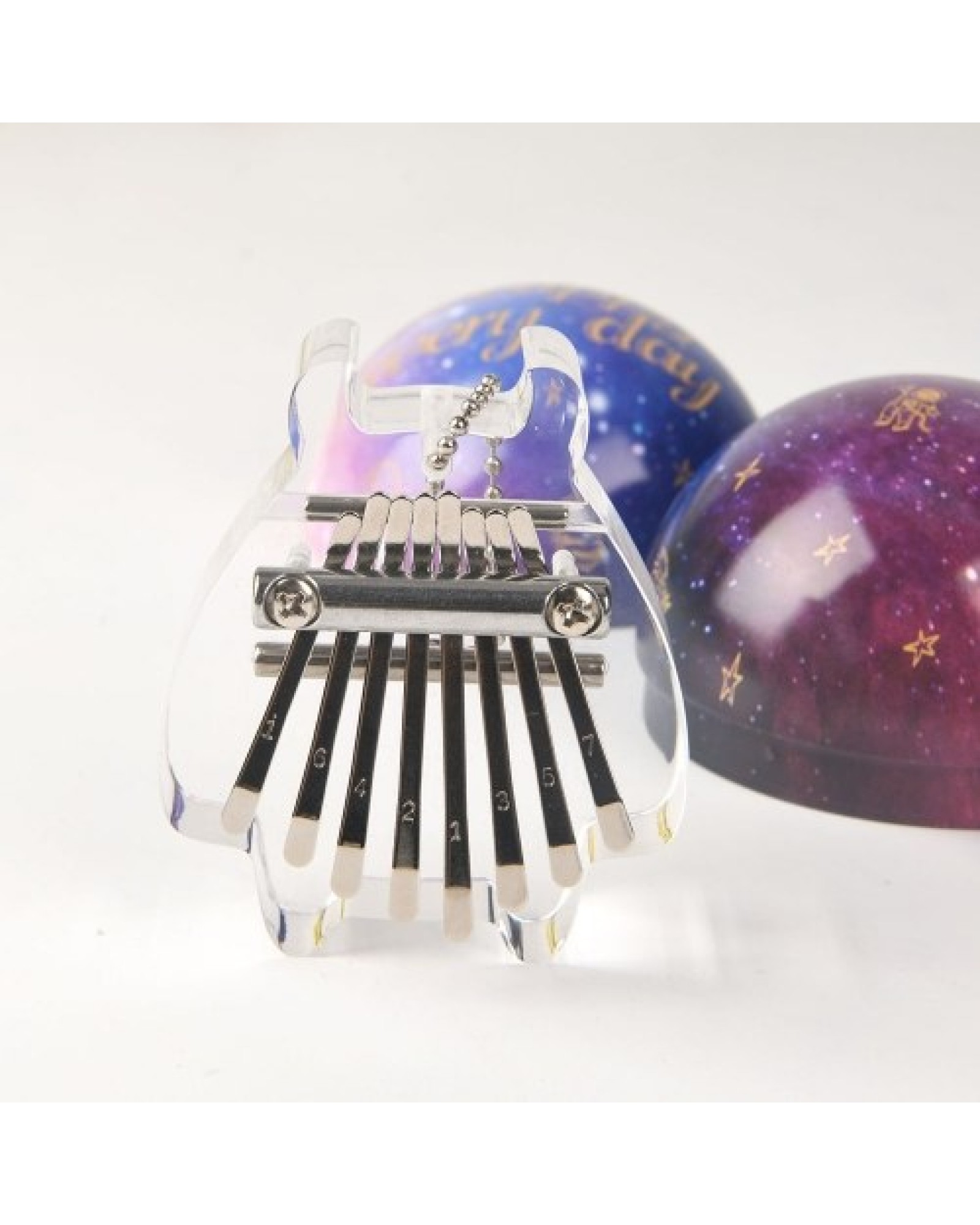 Mini 8 Tone Thumb Harp Acrylic Crystal Style Holiday Birthday Children Gifts