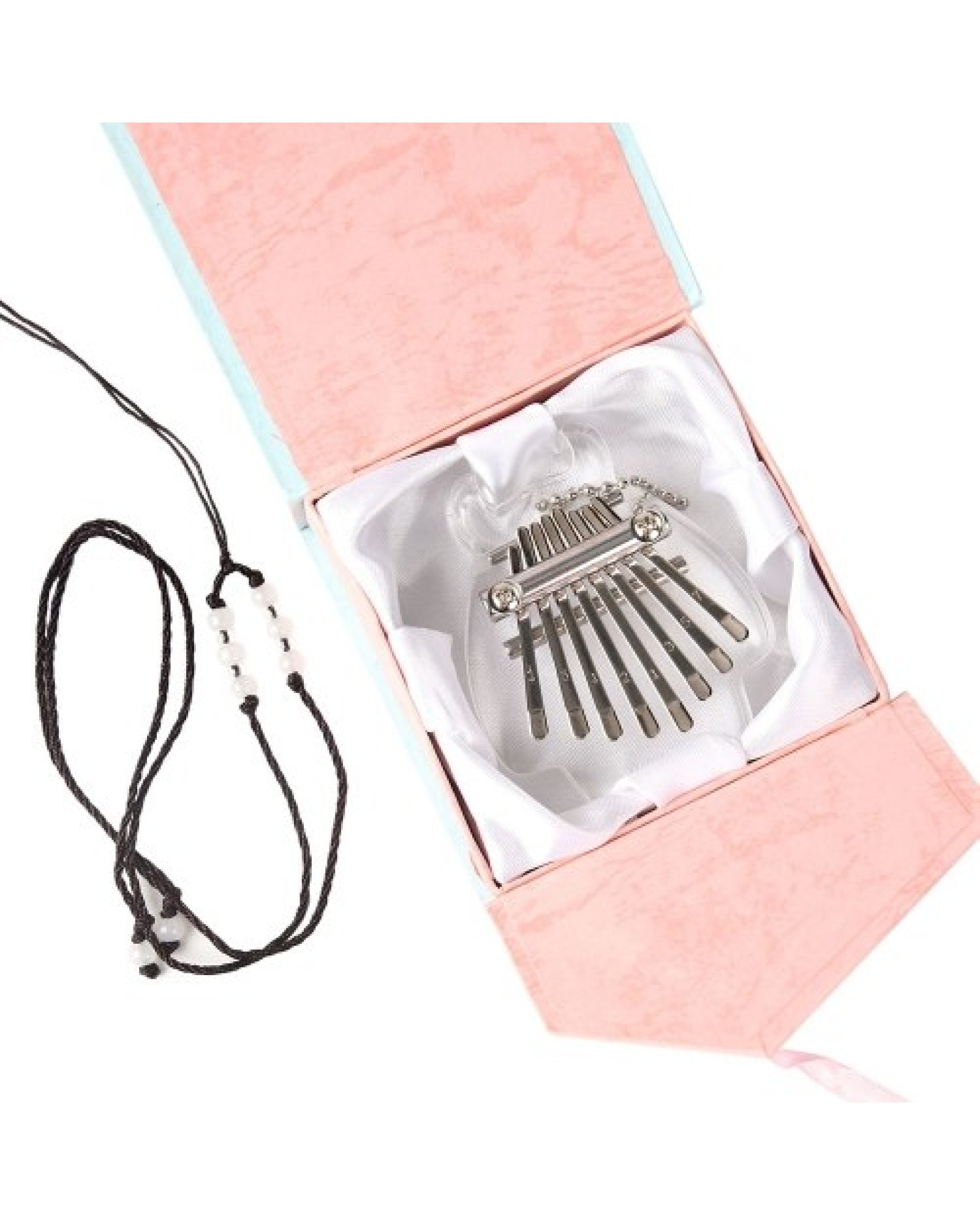 Mini 8 Tone Thumb Harp Acrylic Crystal Style Holiday Birthday Children Gifts