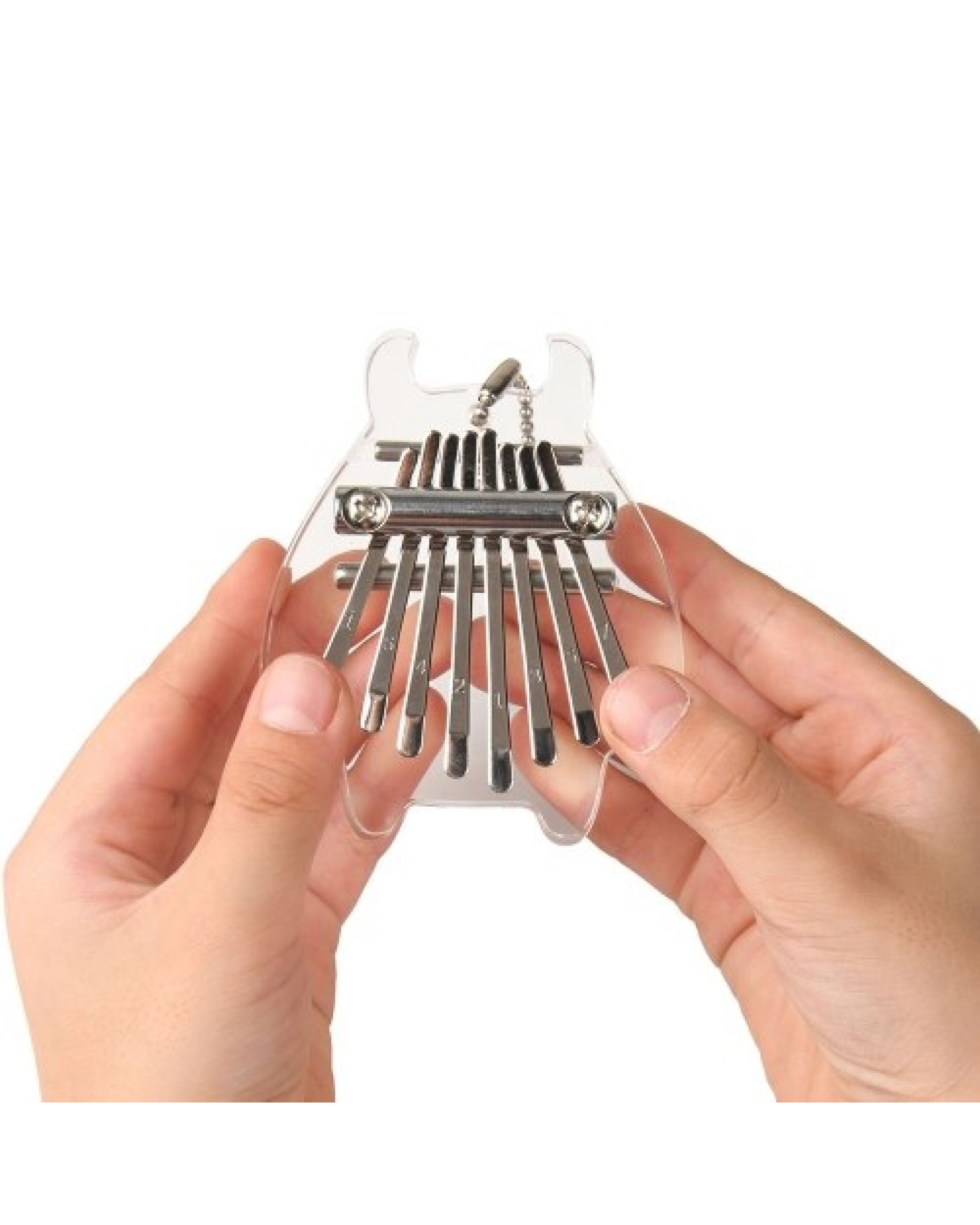 Mini 8 Tone Thumb Harp Acrylic Crystal Style Holiday Birthday Children Gifts