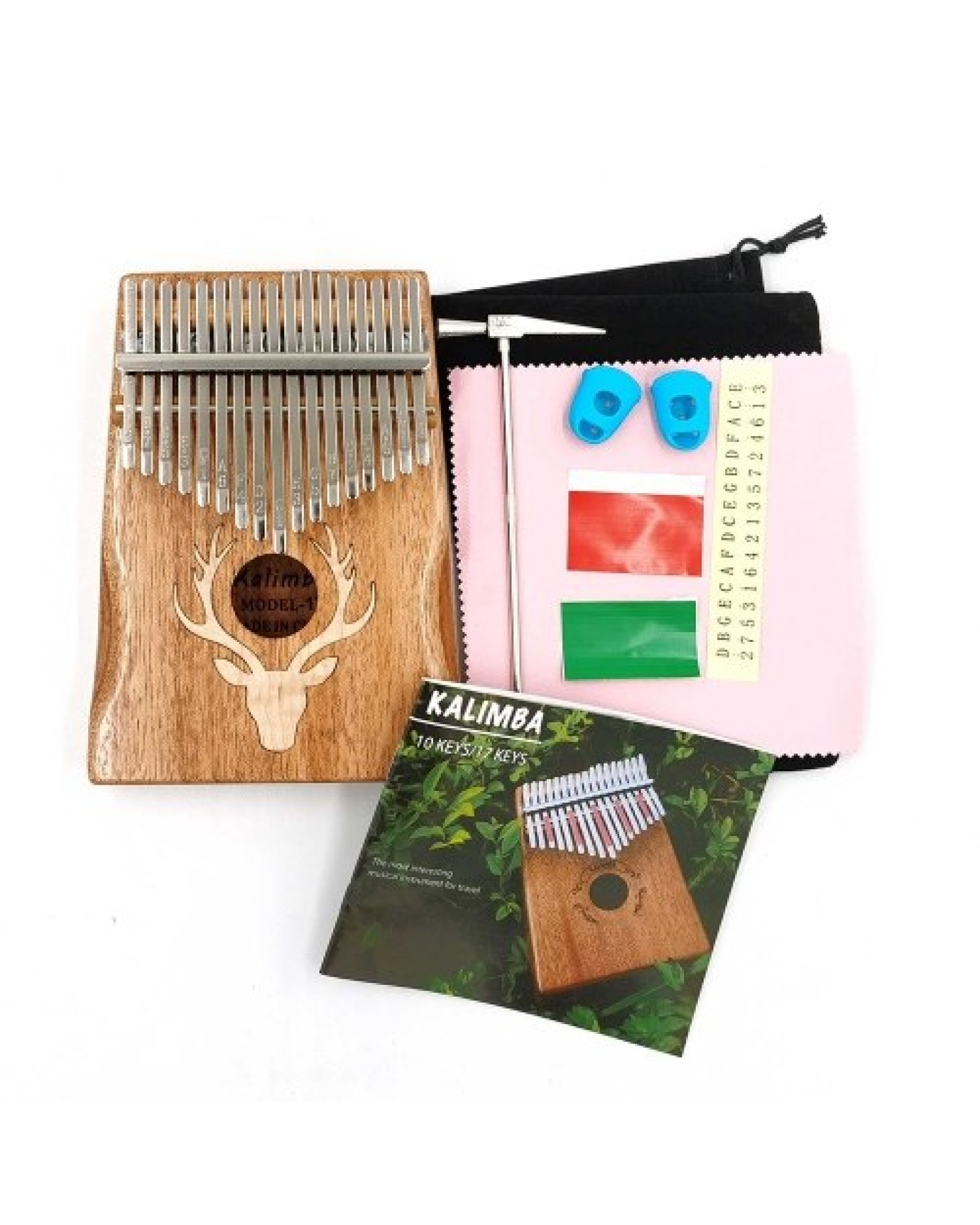 17 Keys Kalimba Elk Thumb Piano Portable Musical Instrument Dreamy Elk Maple Type