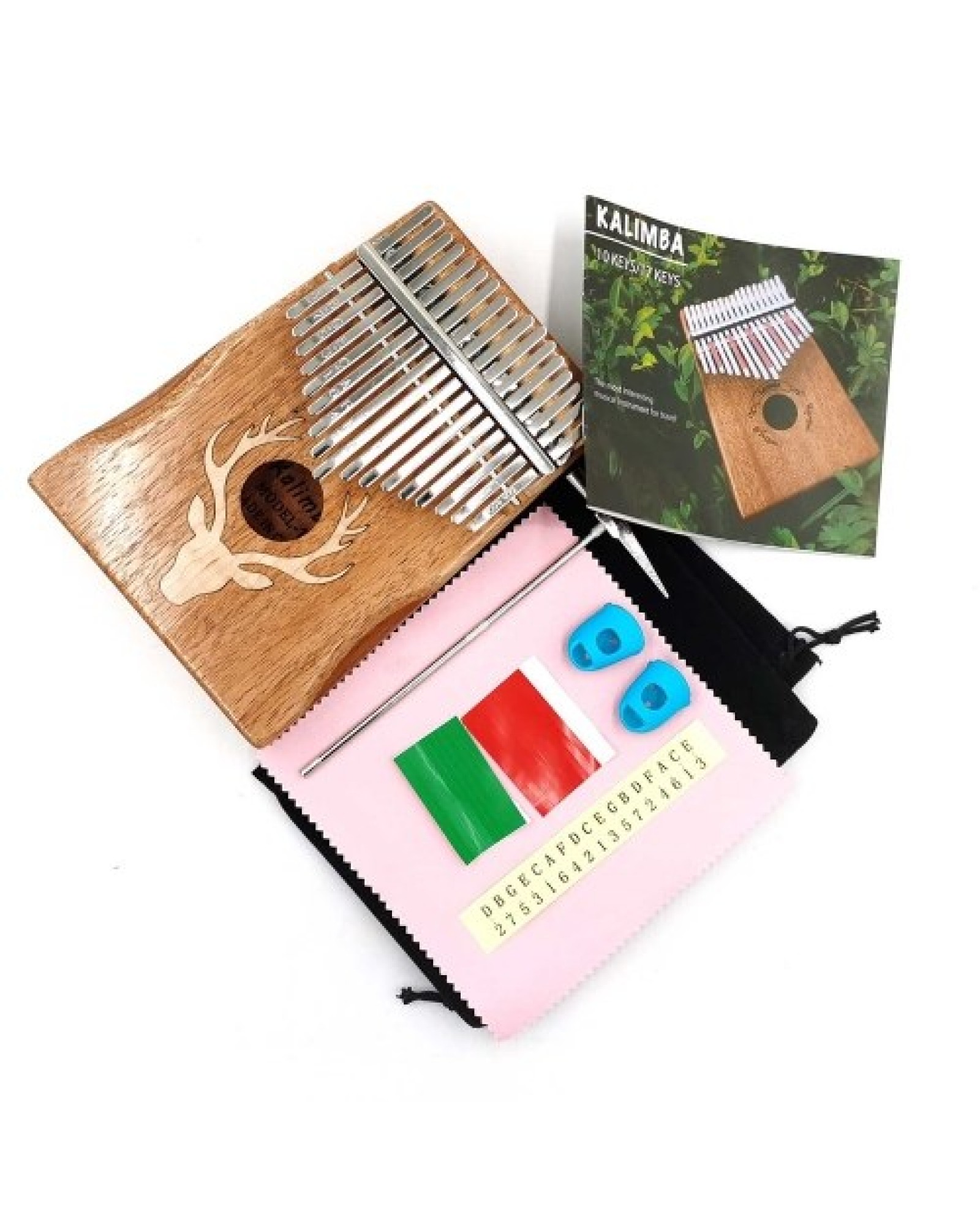 17 Keys Kalimba Elk Thumb Piano Portable Musical Instrument Dreamy Elk Maple Type