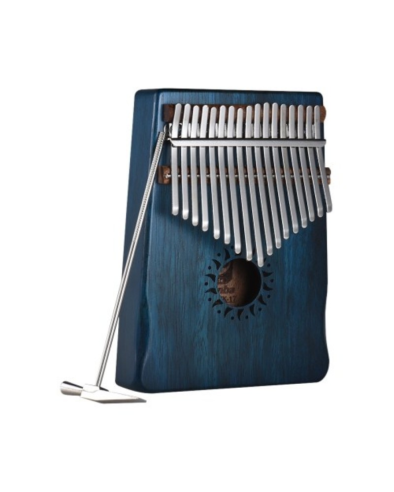 17-Key Portable Kalimba Mbira Thumb Piano Mahogany Solid Wood Musical Instrument Gift for Music Lovers Beginner Students
