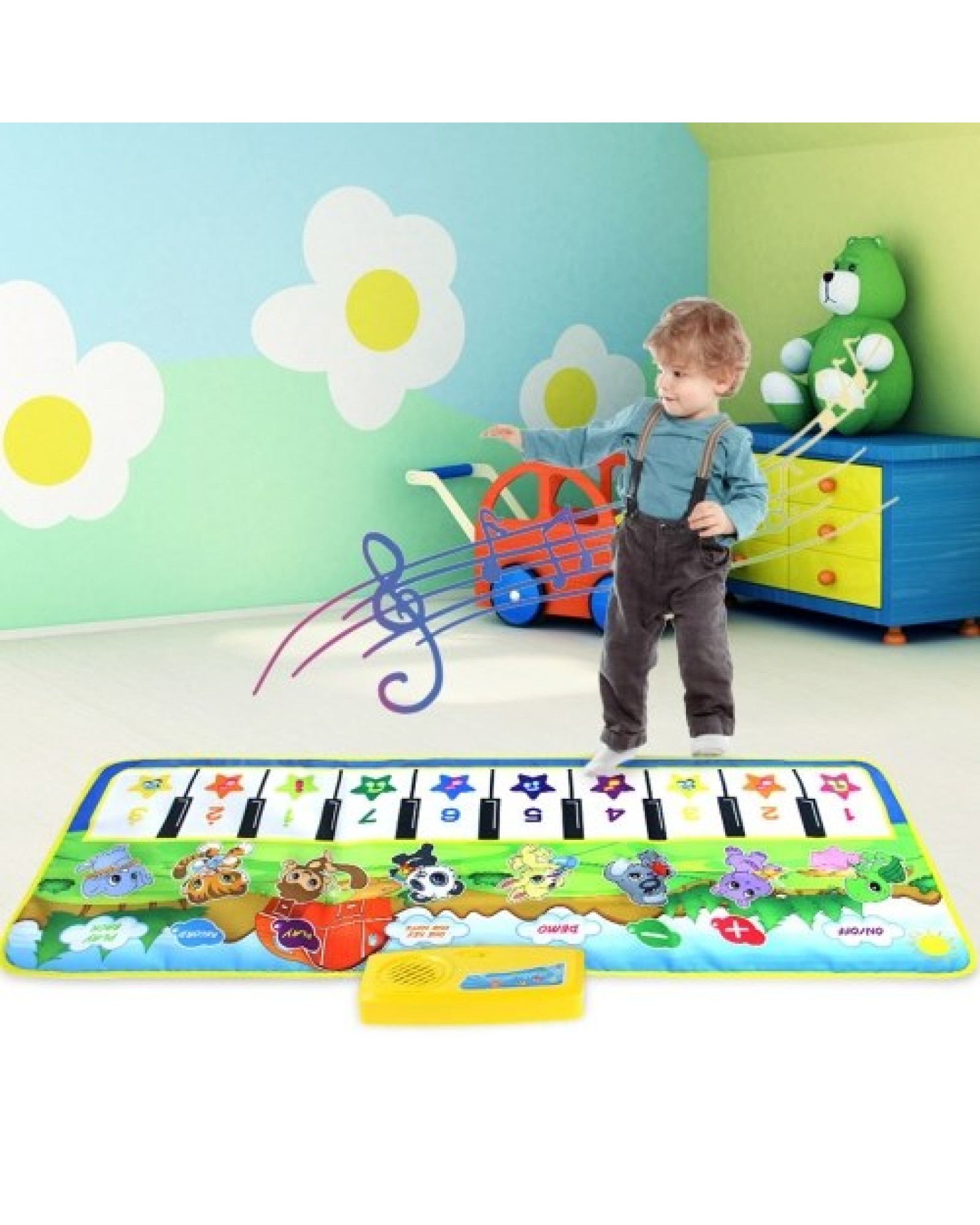 Keyboard Music Mat Playmat Educational Musical Carpet Children Piano Carpet Baby Crawling Mat for Kids Toddlers