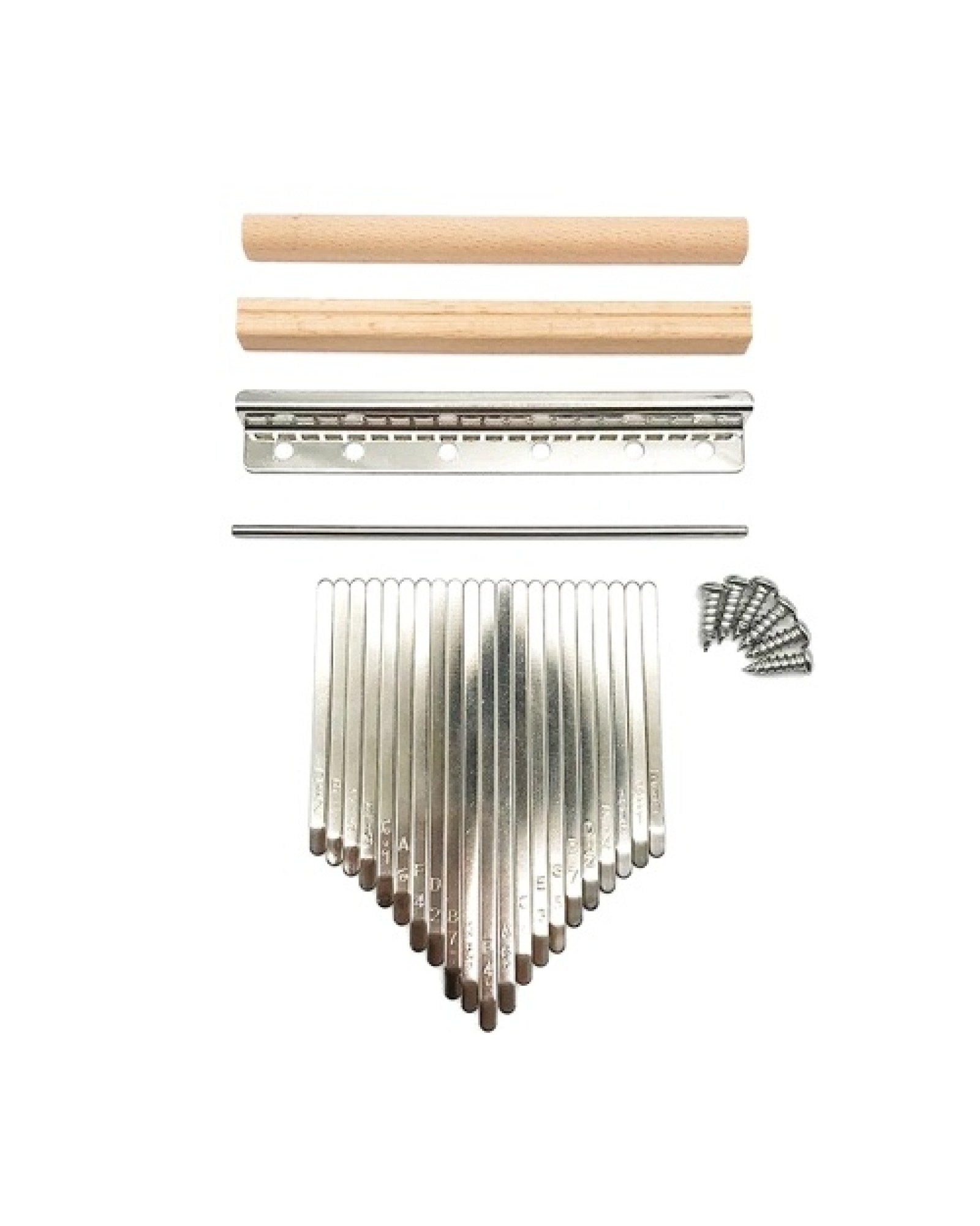 21-Tone Kalimba Keys Set with Tuning Hammer 21 Tones Finger Piano Thumb Piano Playing Pieces Steel Lettering Kalimba Keyboard Mu