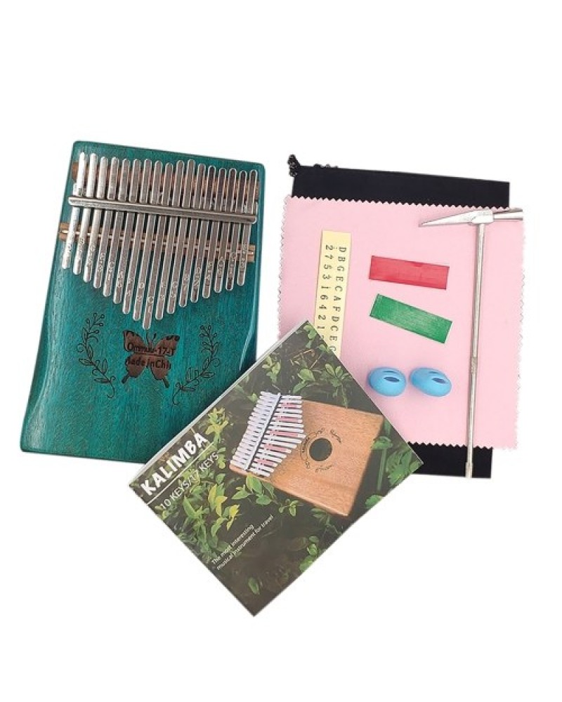 Kalimba Mbira Thumb Finger Piano Portable 17 Keys Solid Wood Musical Instrument Gift for Music Lovers Beginners