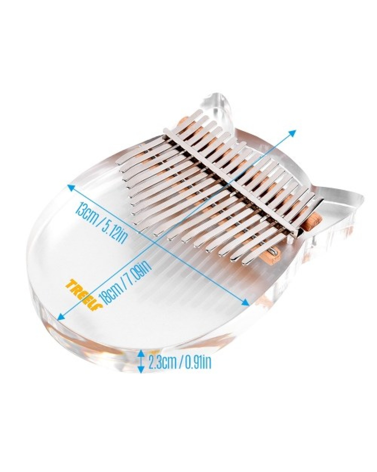 17 Keys Transparent Acrylic Thumb Piano Kalimba
