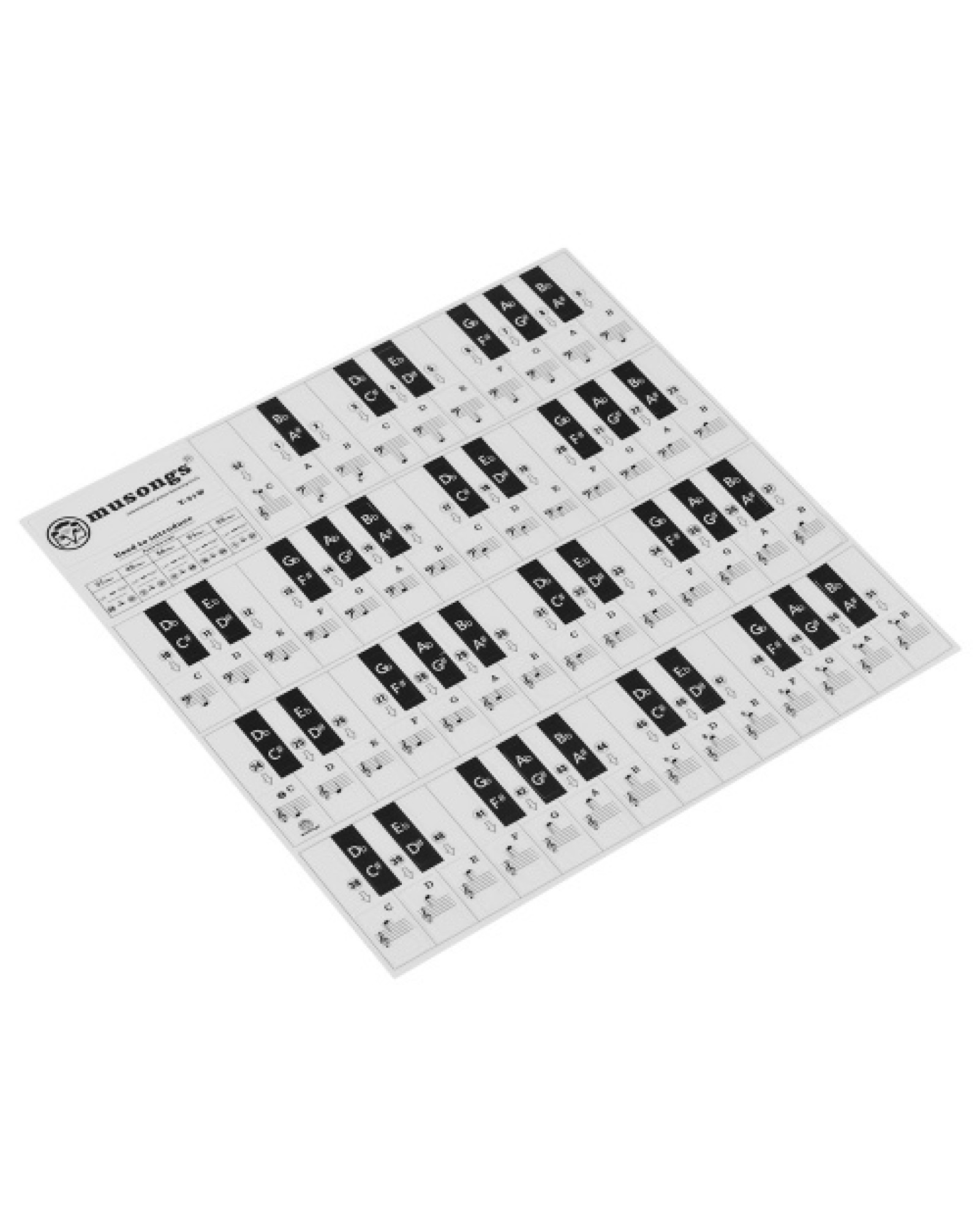 T-31W Removable Piano Keyboard Stickers