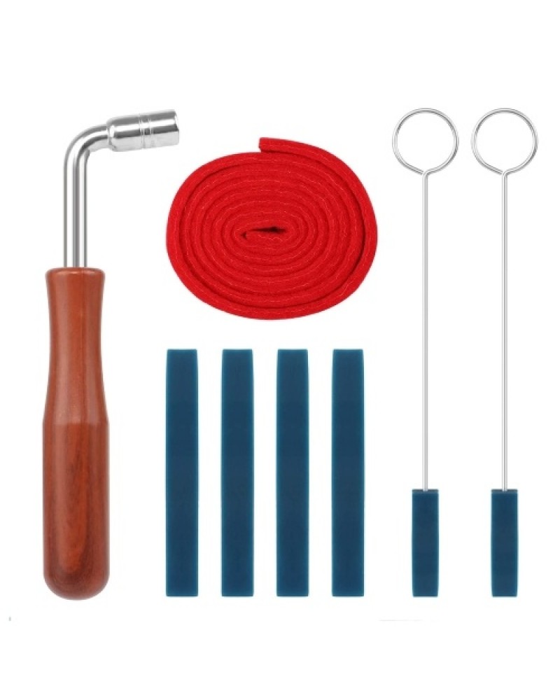 Professional Piano Tuning Kit Tuning Wrench Hammer Temperament Strip Mute Kit Piano DIY Fixing Set