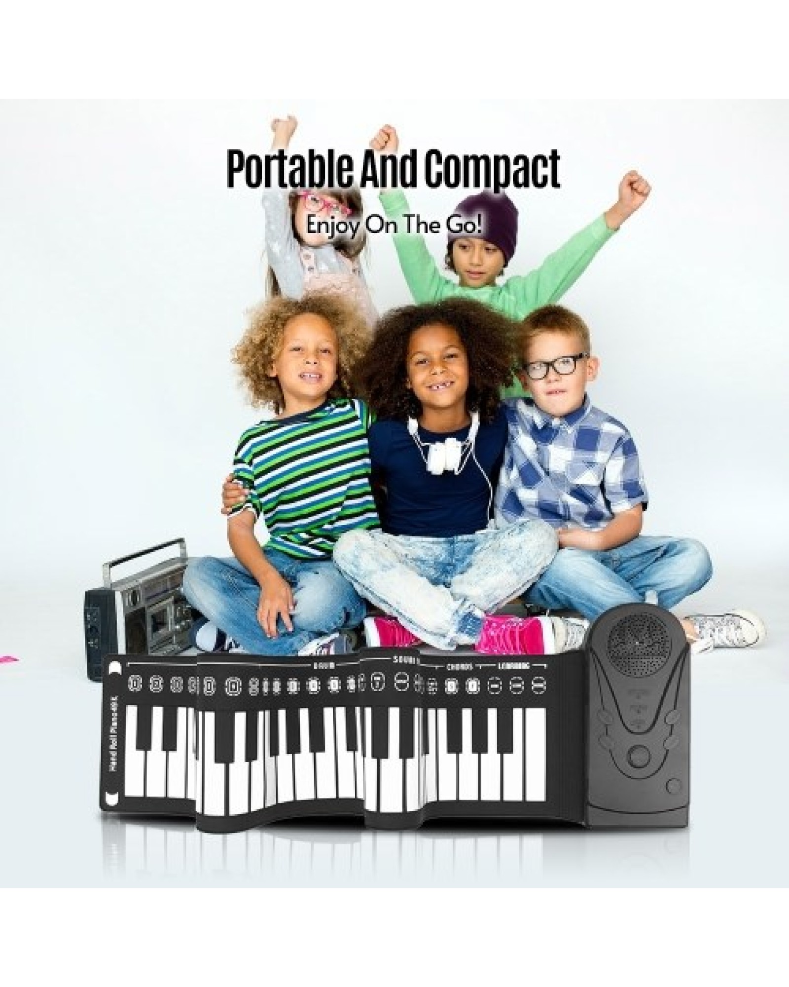 49 Keys Roll Up Piano Foldable Portable Hand Roll Piano