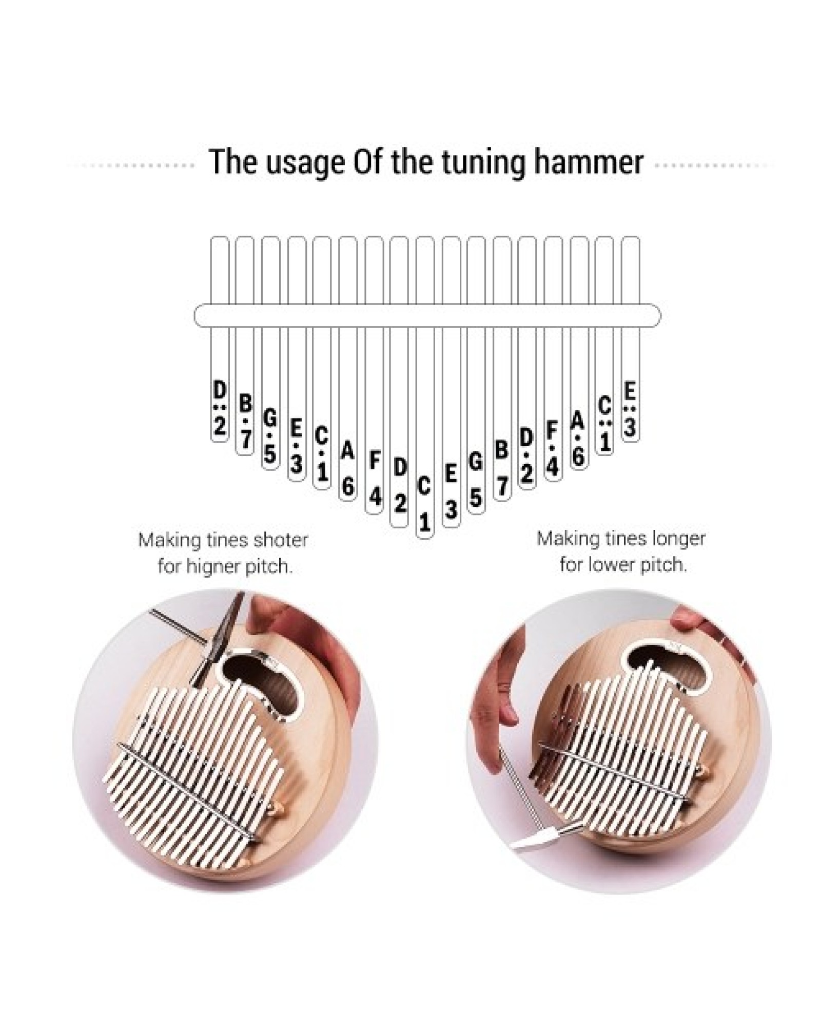 Tom TK-CI-RB 17-Key Round Shape Thumb Piano