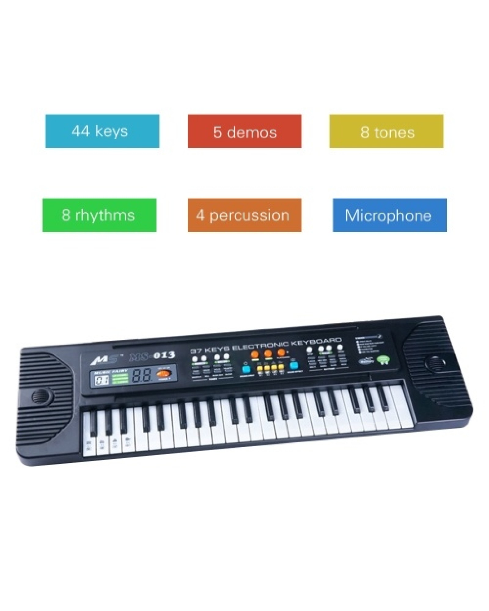 44 Keys Electronic Piano Multifunctional Electronic Organ Musical Instrument Toy with Microphone for Children Boys Girls Beginne