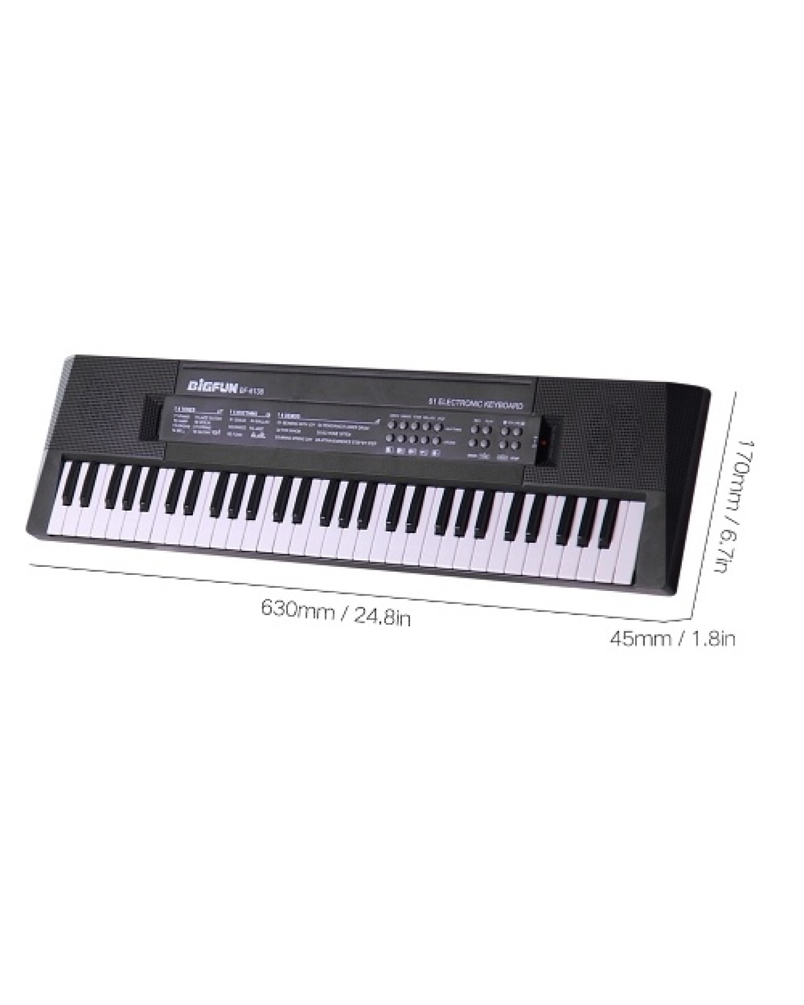 61 Keys Digital Music Electronic Keyboard Kids Multifunctional Electric Piano for Piano Student with Microphone Function Musical