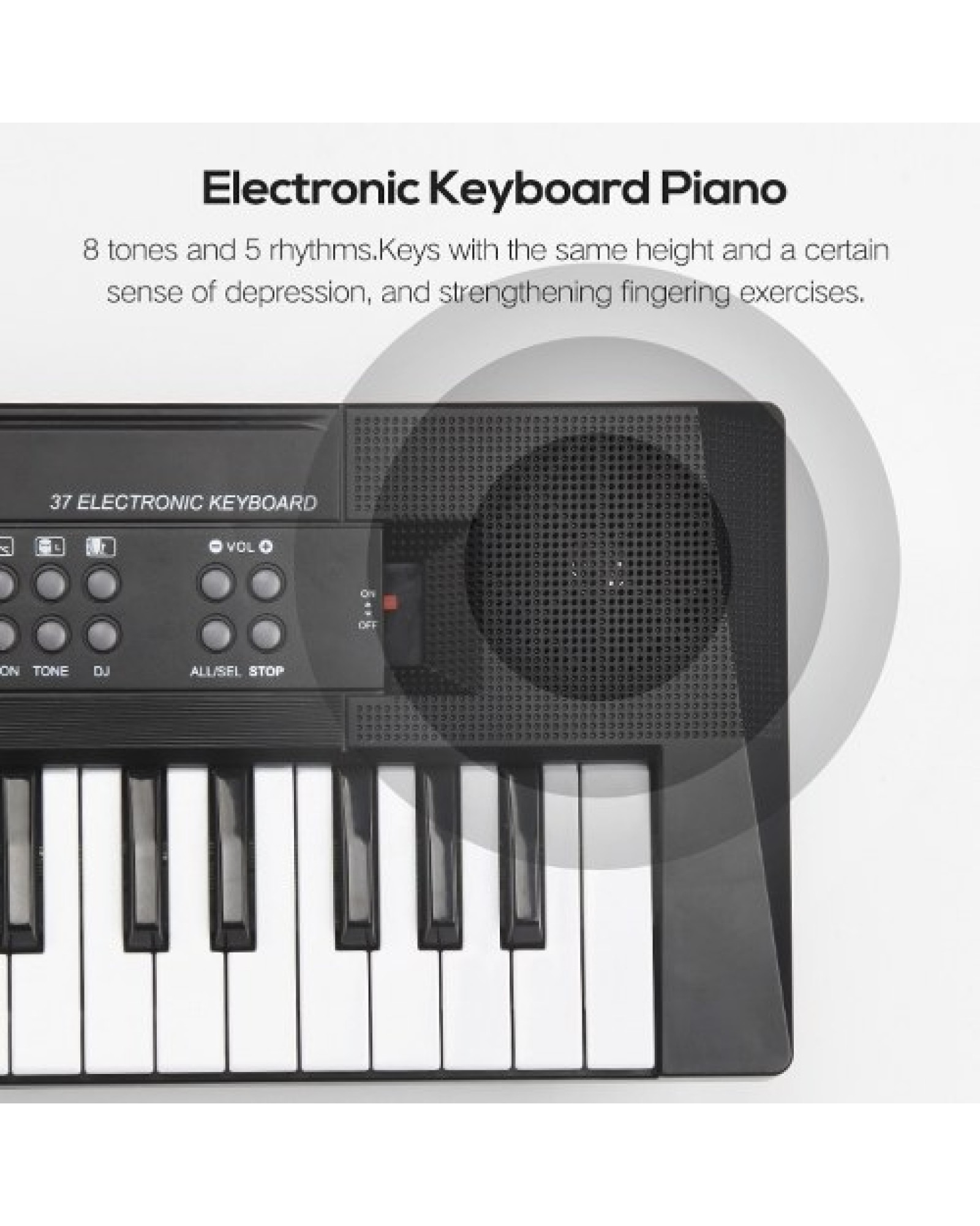 61 Keys Digital Music Electronic Keyboard Kids Multifunctional Electric Piano for Piano Student with Microphone Function Musical