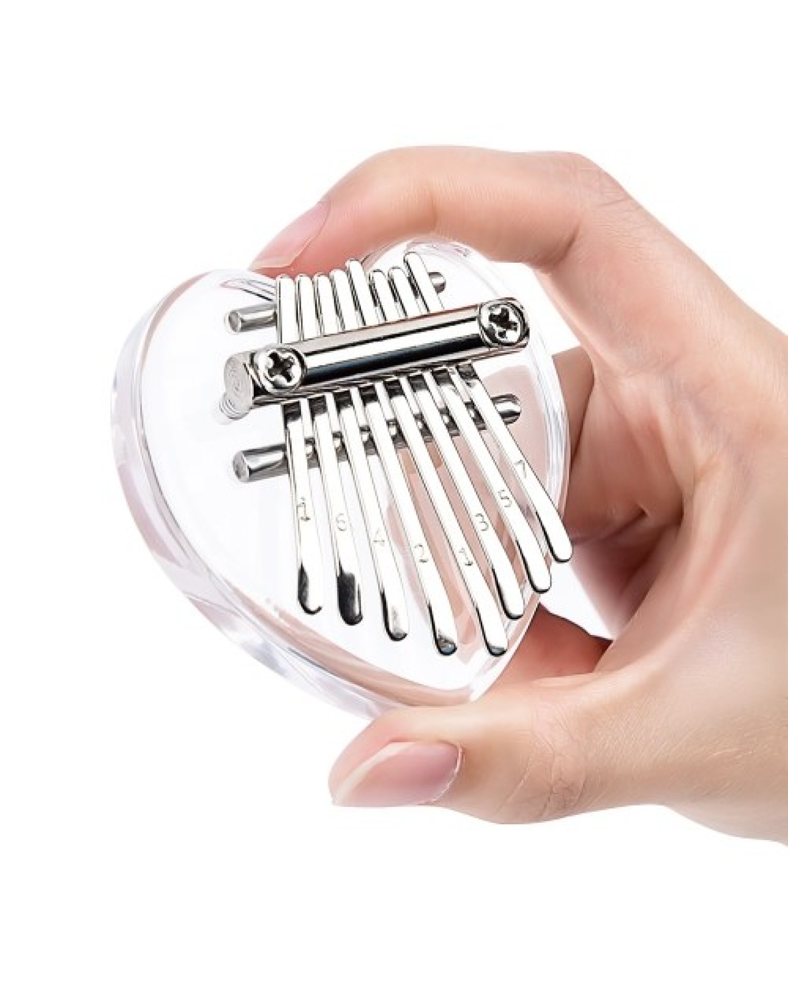 Mini Kalimba 8 Keys Transparent Crystal Acrylic Thumb Piano