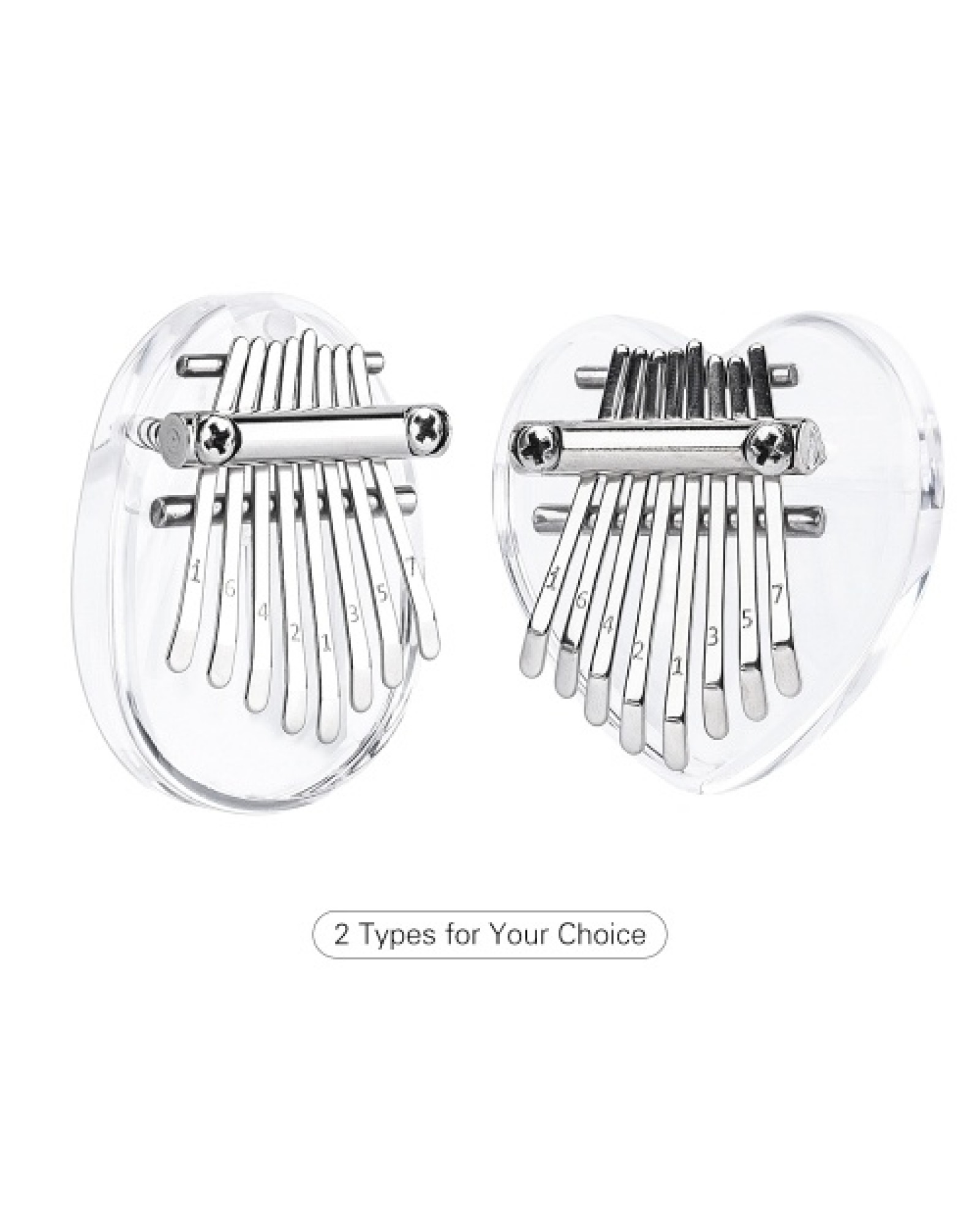 Mini Kalimba 8 Keys Transparent Crystal Acrylic Thumb Piano