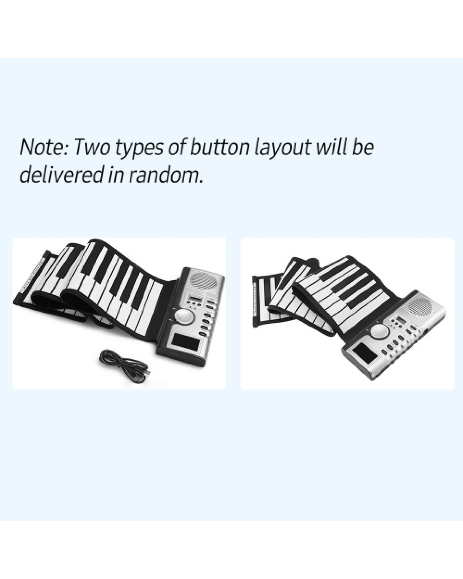 61 Keys Roll Up Piano Keyboard Portable Soft Silicone Electronic Piano