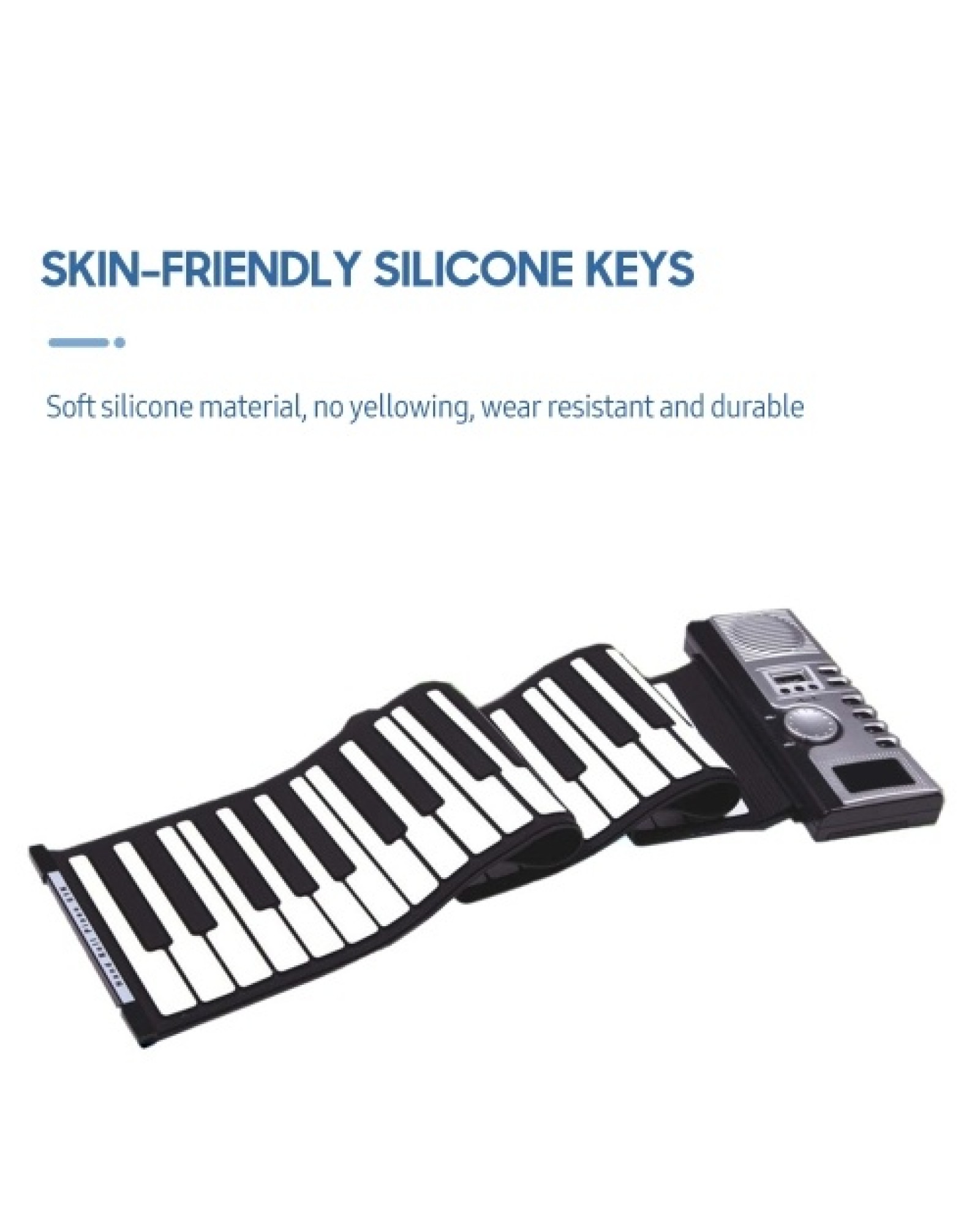 61 Keys Roll Up Piano Keyboard Portable Soft Silicone Electronic Piano