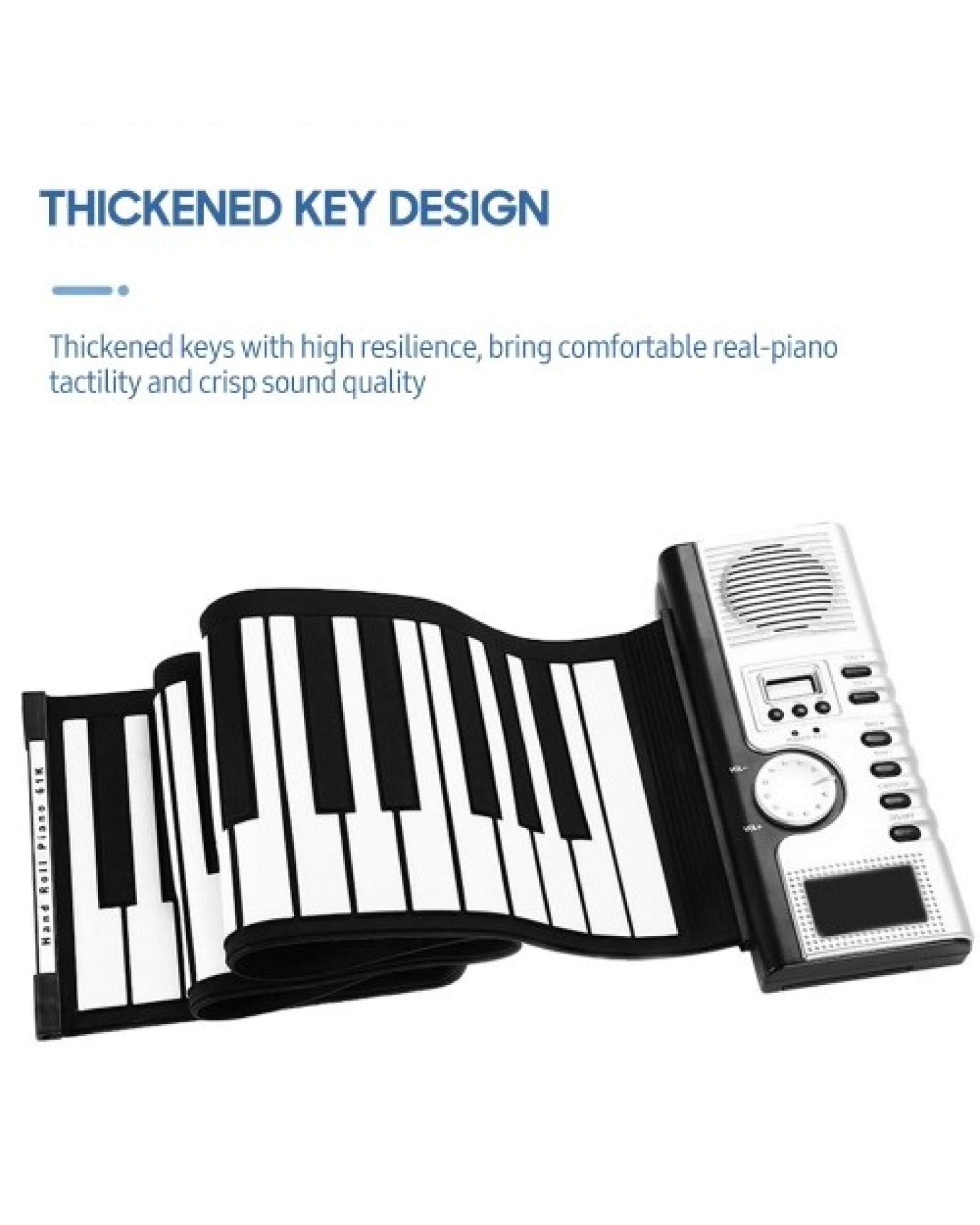 61 Keys Roll Up Piano Keyboard Portable Soft Silicone Electronic Piano