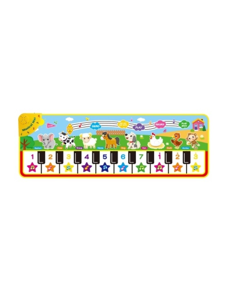 Keyboard Music Mat Playmat Educational Musical Carpet Multifunctional Children Piano Carpet Baby Crawling Mat for Kids Toddlers