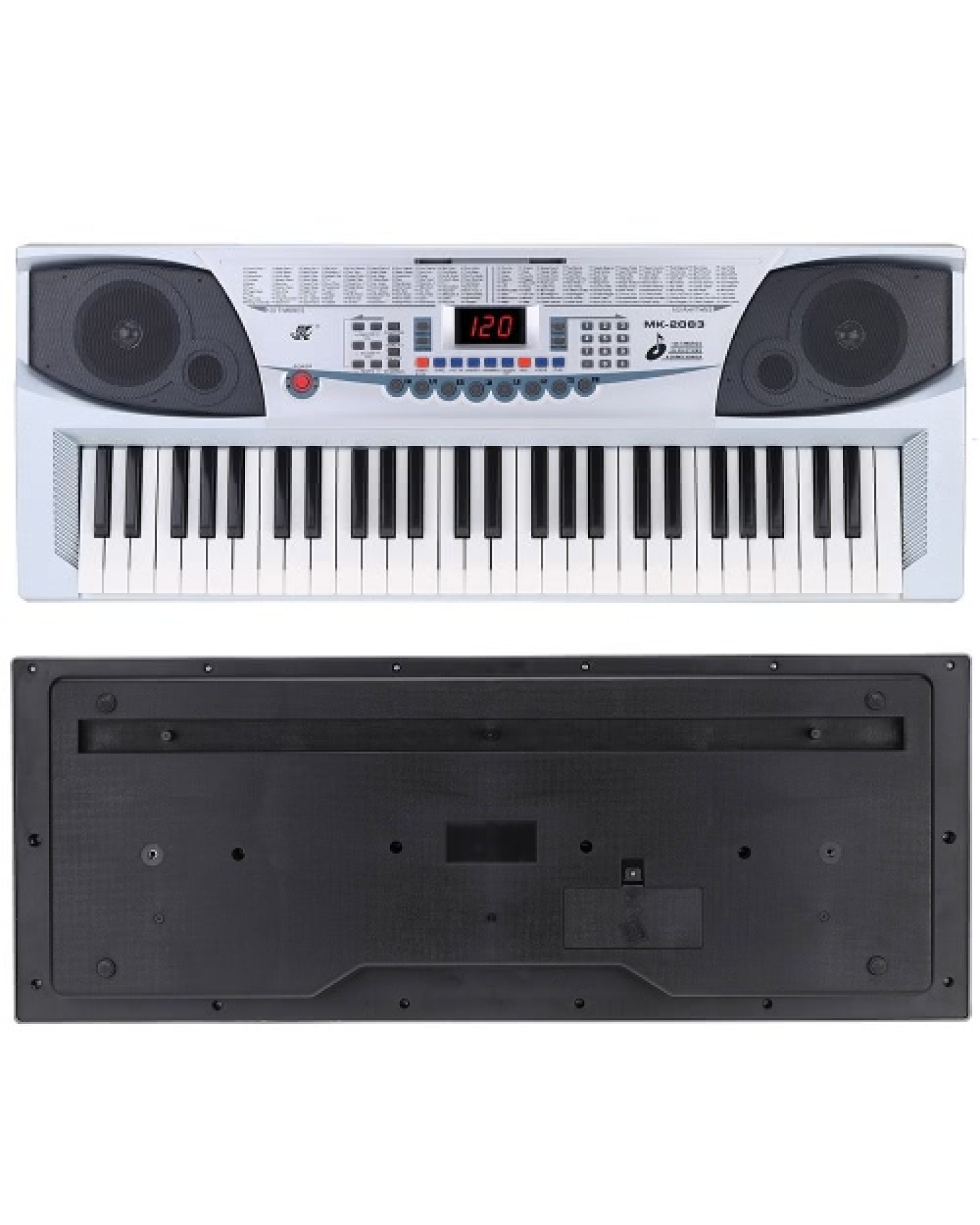 54 Keys Multifunctional Teaching-Type Electronic Keyboard LED Display Electronic Piano Organ with Music Stand &amp; Microphone
