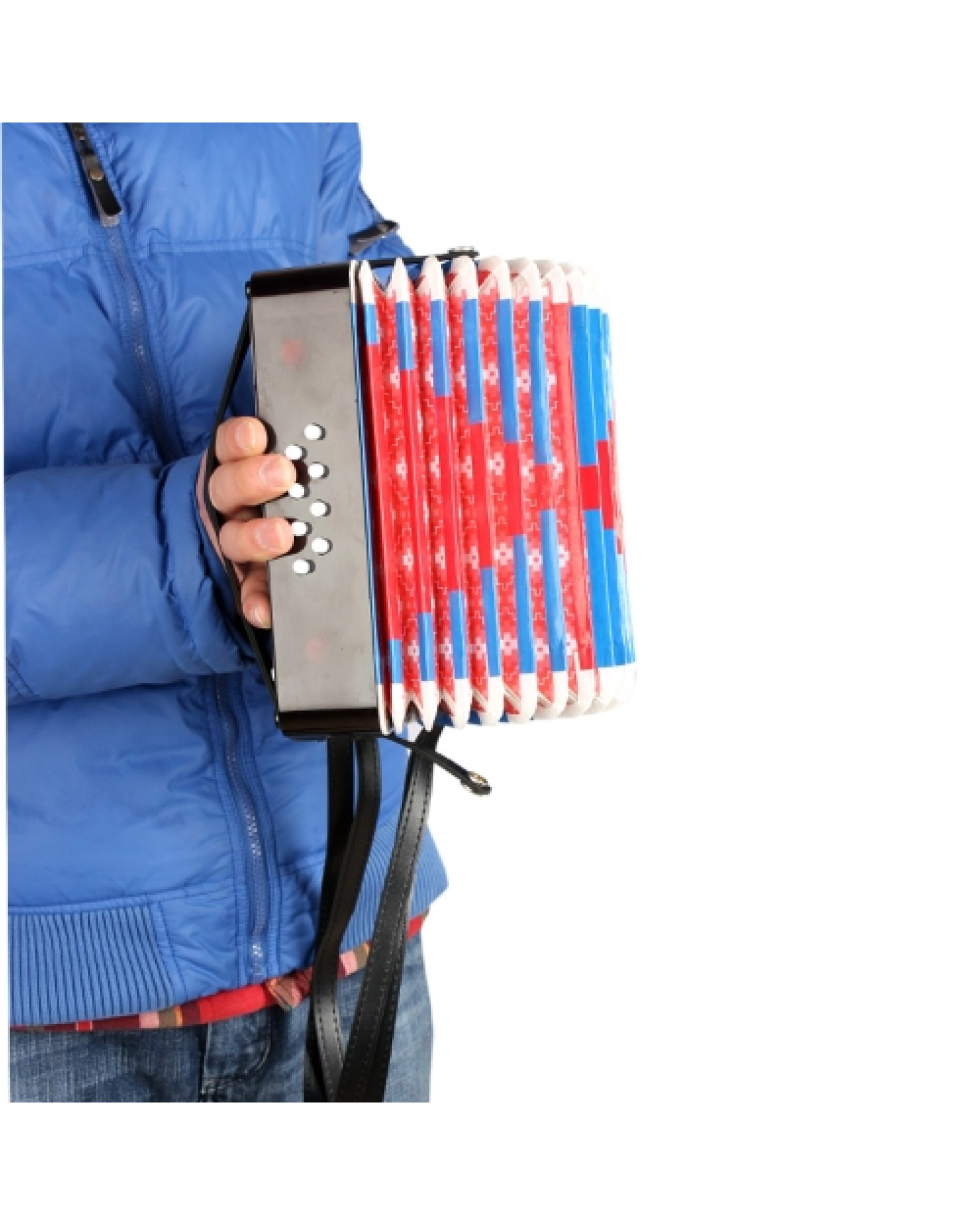 Kids Children 17-Key 8 Bass Mini Small Accordion Educational Musical Instrument Rhythm Band Toy