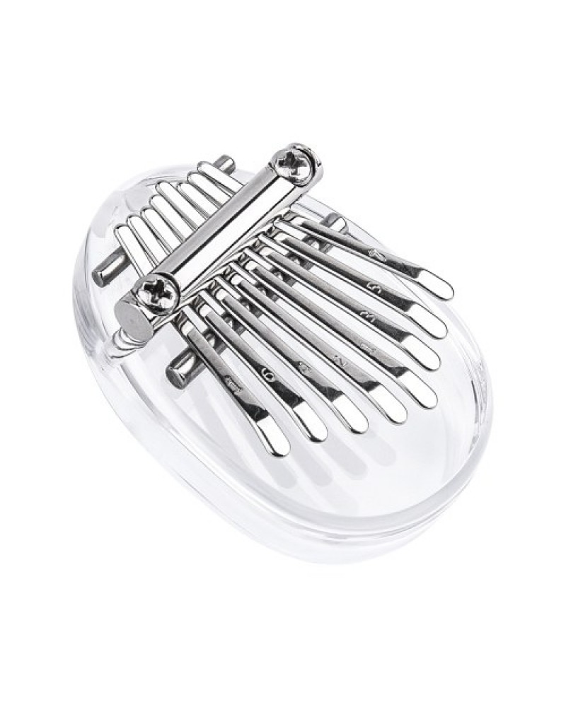 8 Key Kalimba Mini Thumb Piano Finger Piano Transparent Acrylic Finger Keyboard Musical Instrument