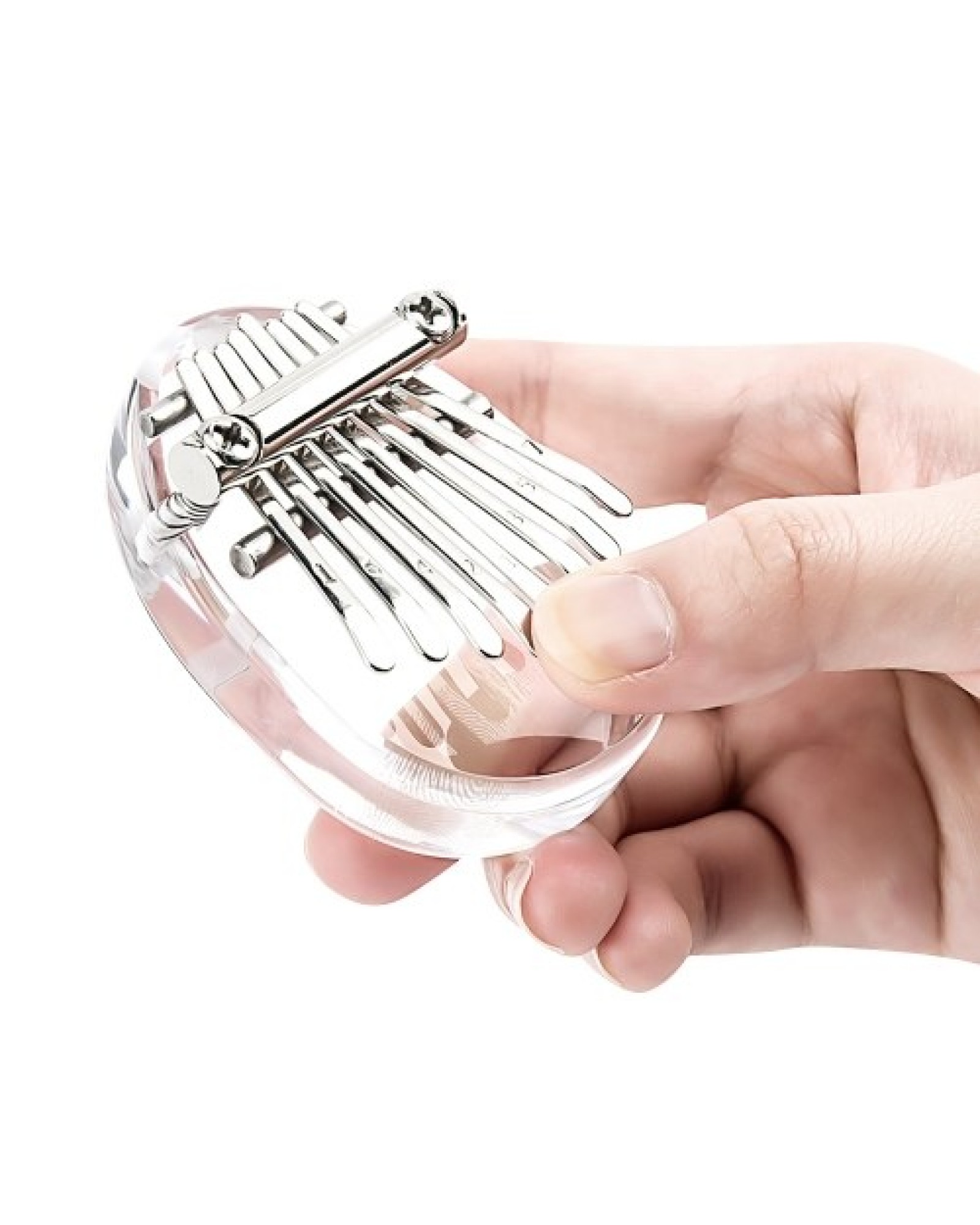 8 Key Kalimba Mini Thumb Piano Finger Piano Transparent Acrylic Finger Keyboard Musical Instrument