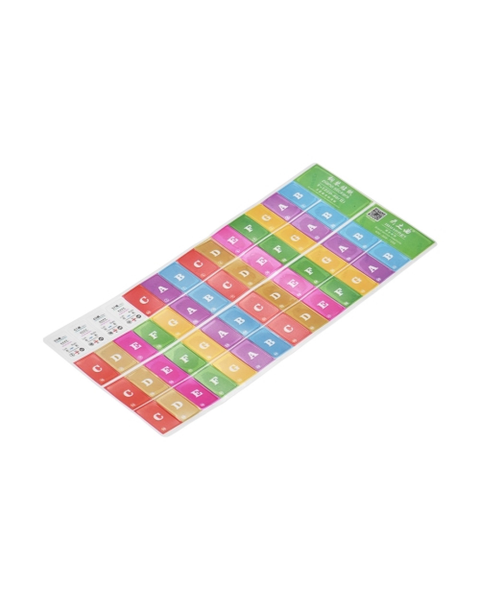 Piano Keyboard Music Note Stickers Colorful Removable for 37/ 49/ 61/ 88 Key Keyboards for Kids Beginners Piano Practice