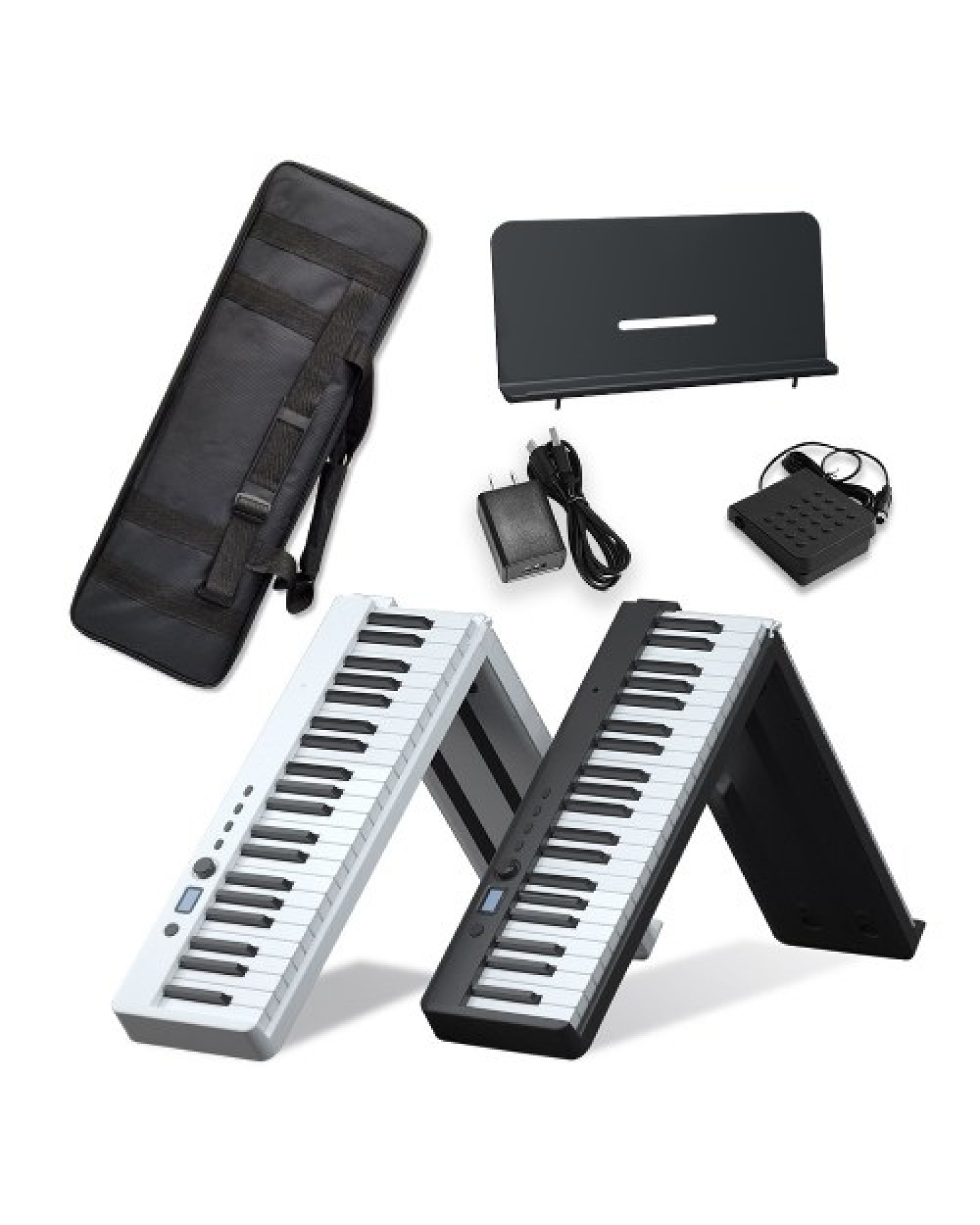 88-Keys Foldable Piano Multifunctional Digital Piano Portable Electronic Keyboard Piano for Piano Student Musical Instrument