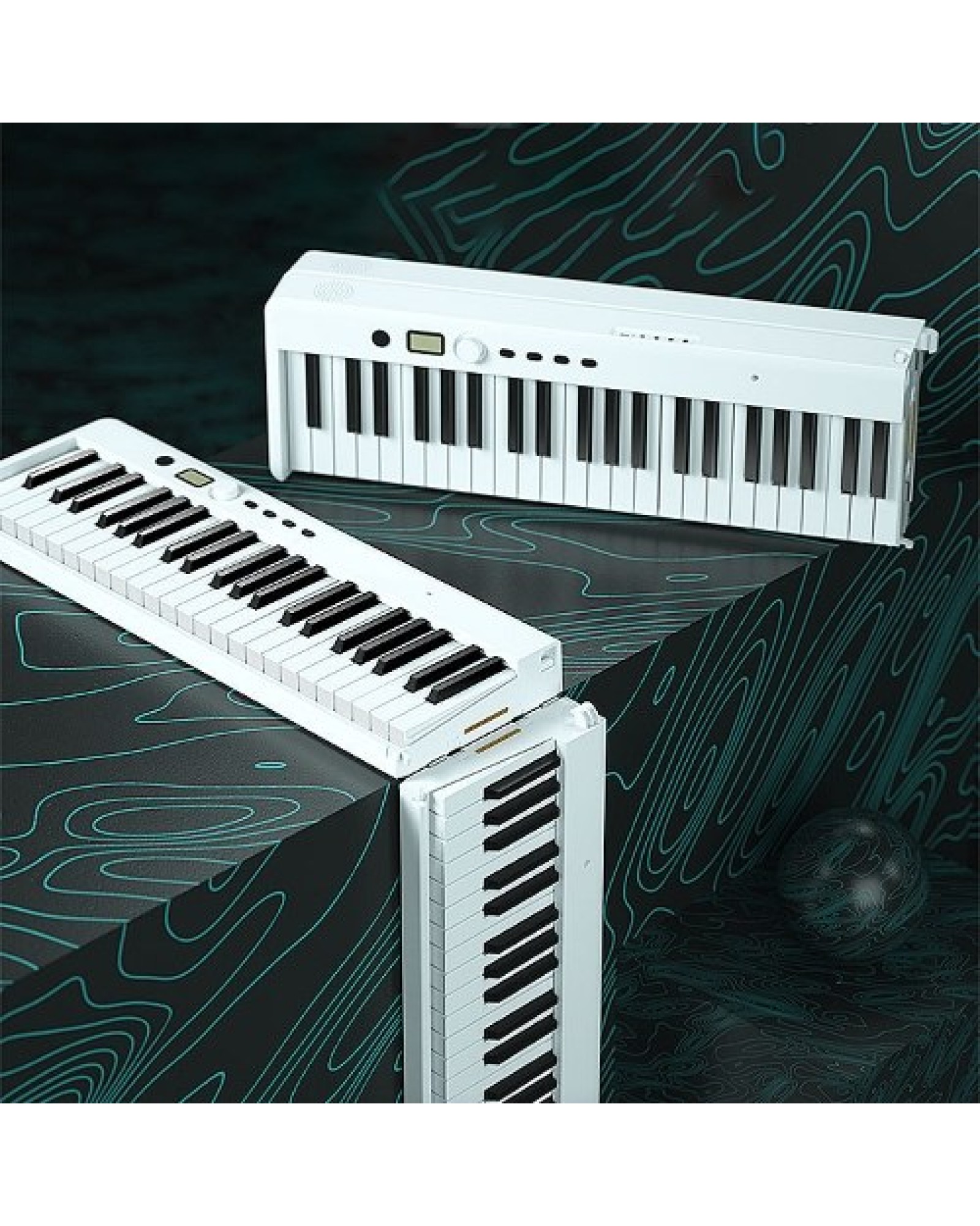 88-Keys Foldable Piano Multifunctional Digital Piano Portable Electronic Keyboard Piano for Piano Student Musical Instrument