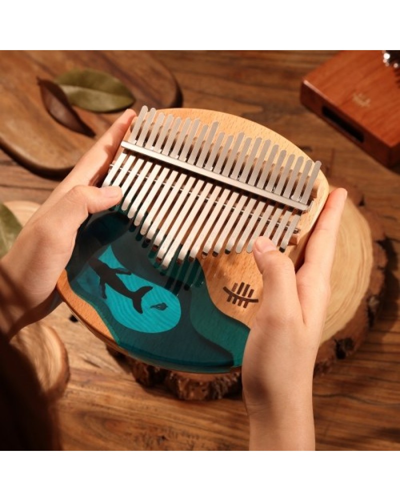 Hluru Kalimba Piano 21 Keys Beech Wood Thumb Finger Piano