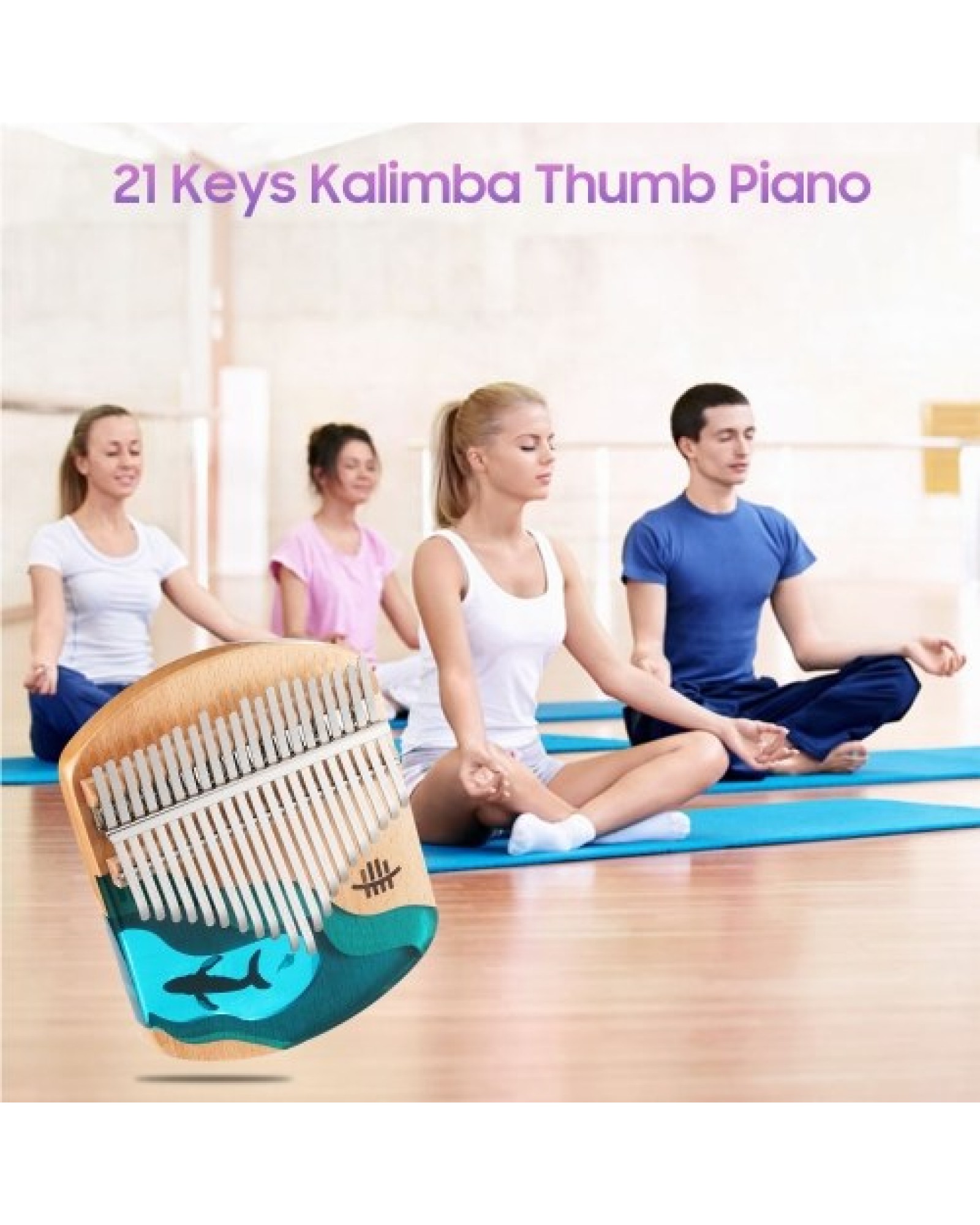 Hluru Kalimba Piano 21 Keys Beech Wood Thumb Finger Piano