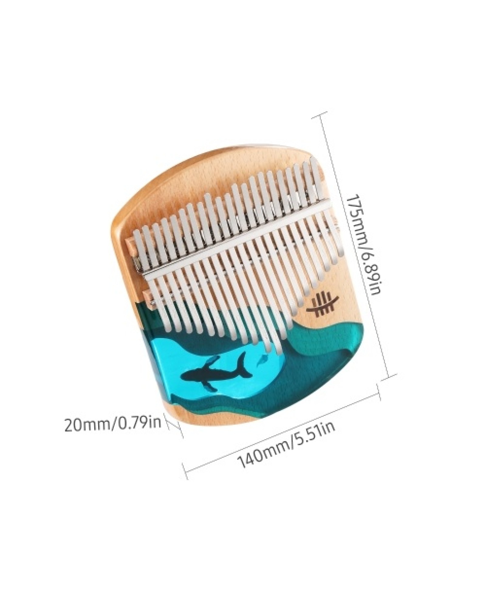 Hluru Kalimba Piano 21 Keys Beech Wood Thumb Finger Piano