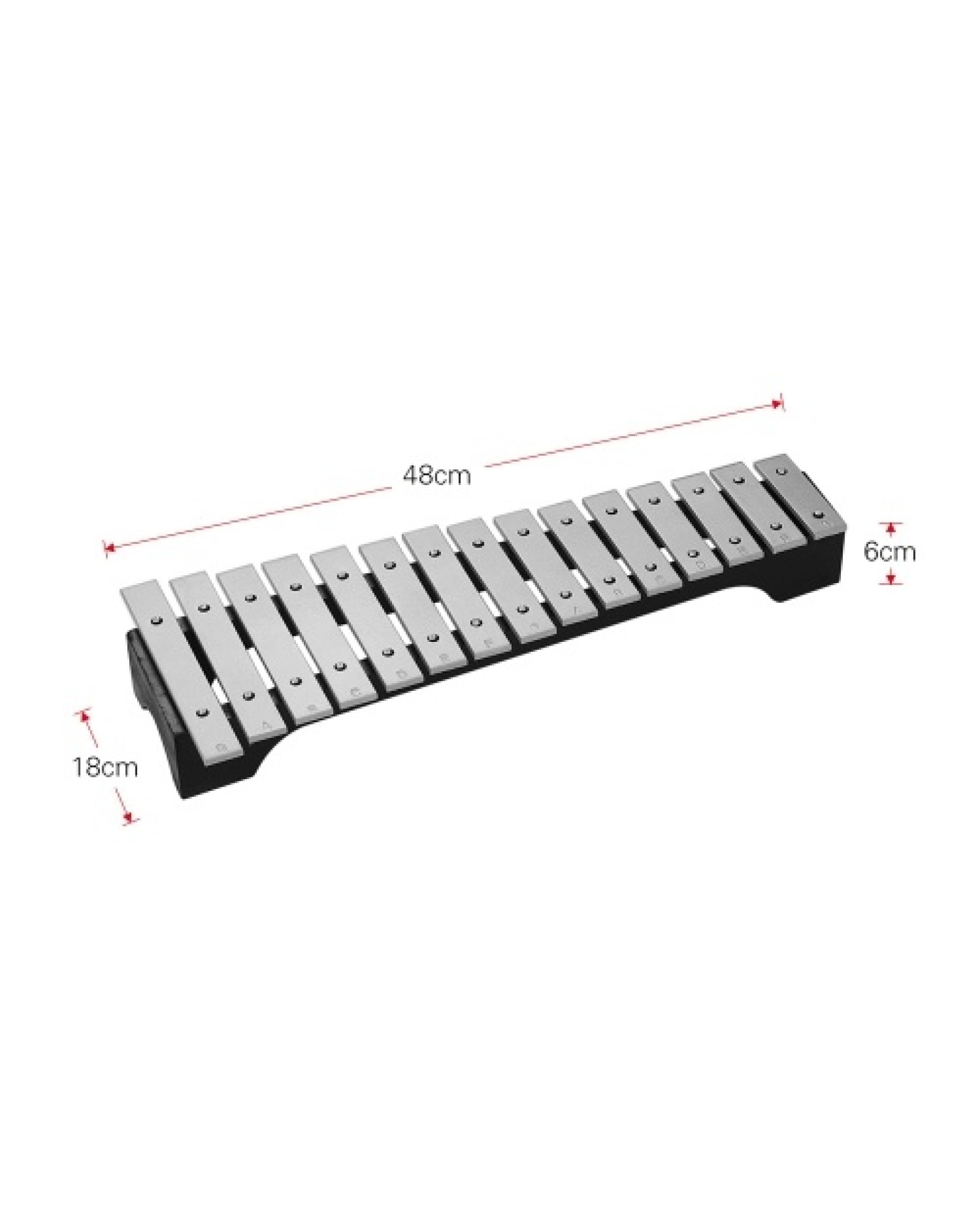 15-Note Xylophone Glockenspiel Wooden Base Aluminum Bars with Mallets Percussion Musical Instrument Gift with Carrying Bag