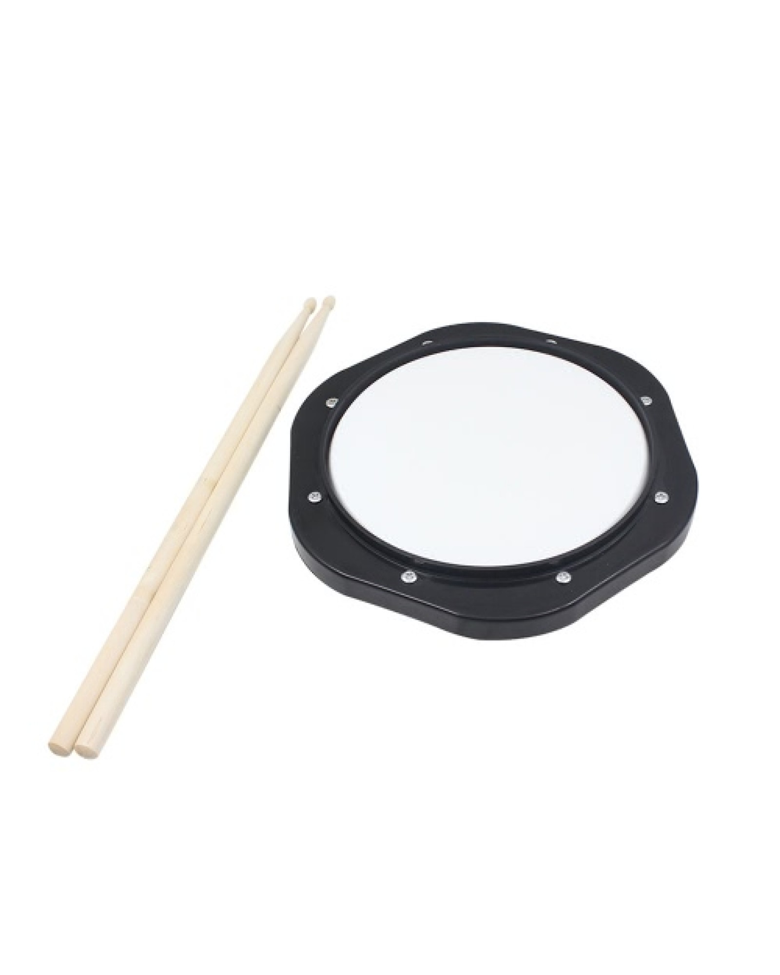10-Inch Drum Practice Pad with Drumsticks Carrying Bag for Training