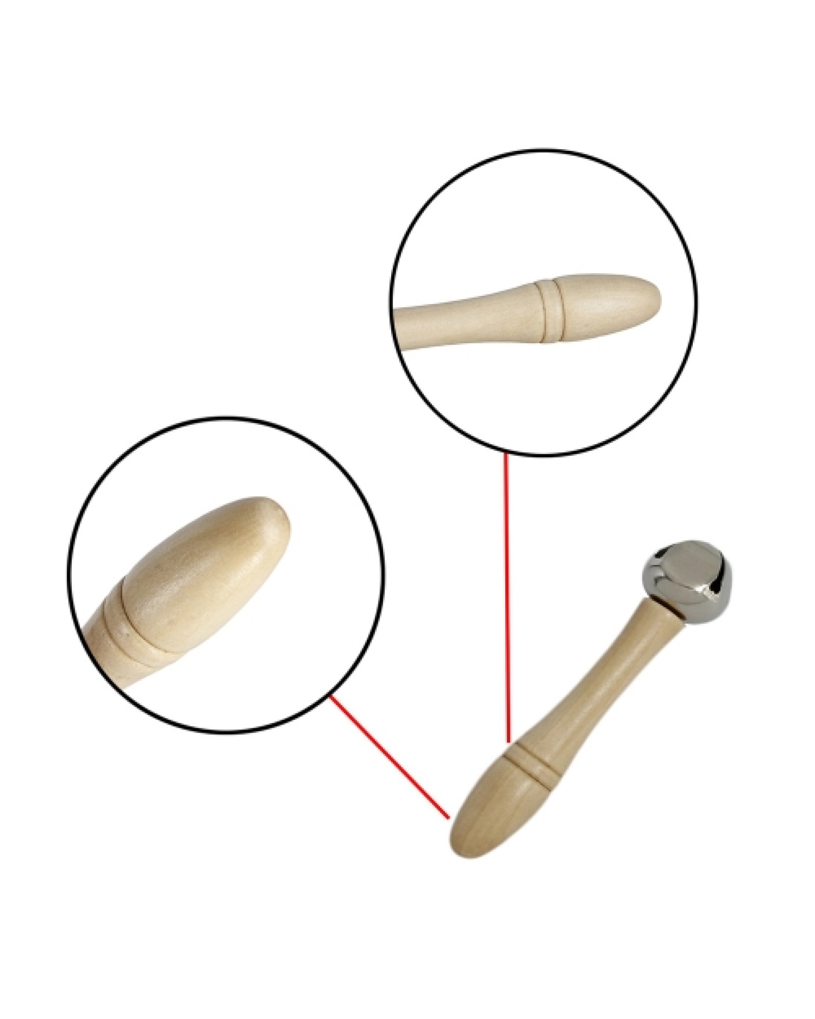 Single Jingle Bell Handbell with Wood Handle Musical Toy for Toddlers Kids Children