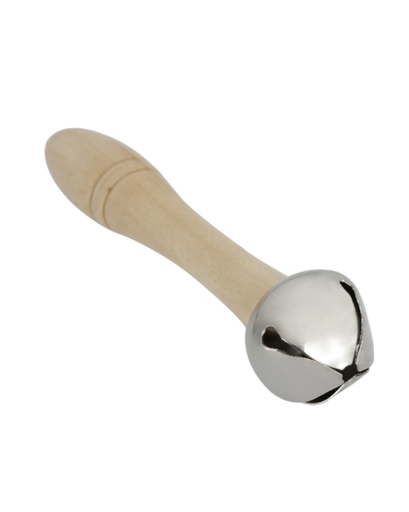 Single Jingle Bell Handbell with Wood Handle Musical Toy for Toddlers Kids Children
