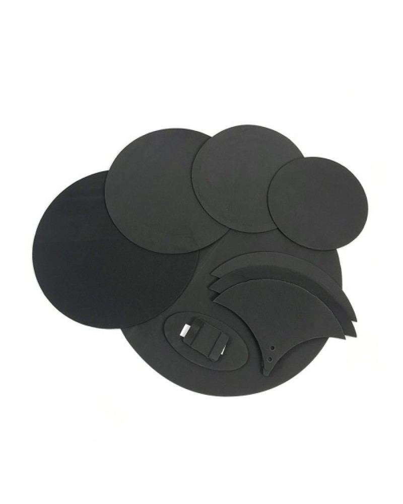 8-Piece Drum Set Silencer Practice Mute Pads Mutes for 5 Drums &amp; 3 Cymbals