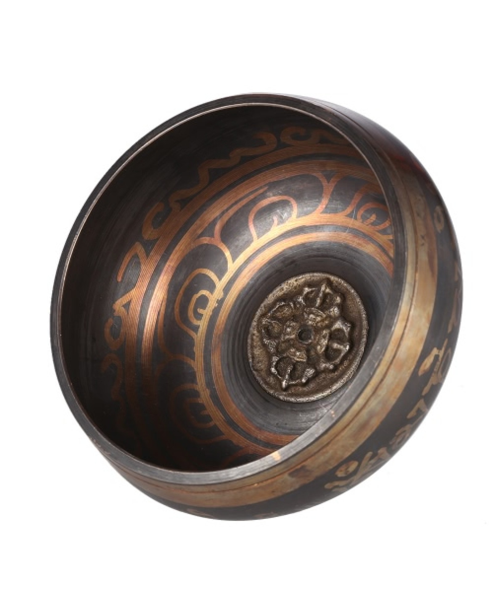 Exquisite 2.8 Inch Handmade Tibetan Bell Metal Singing Bowl with Striker for Buddhism Buddhist Meditation Relaxati