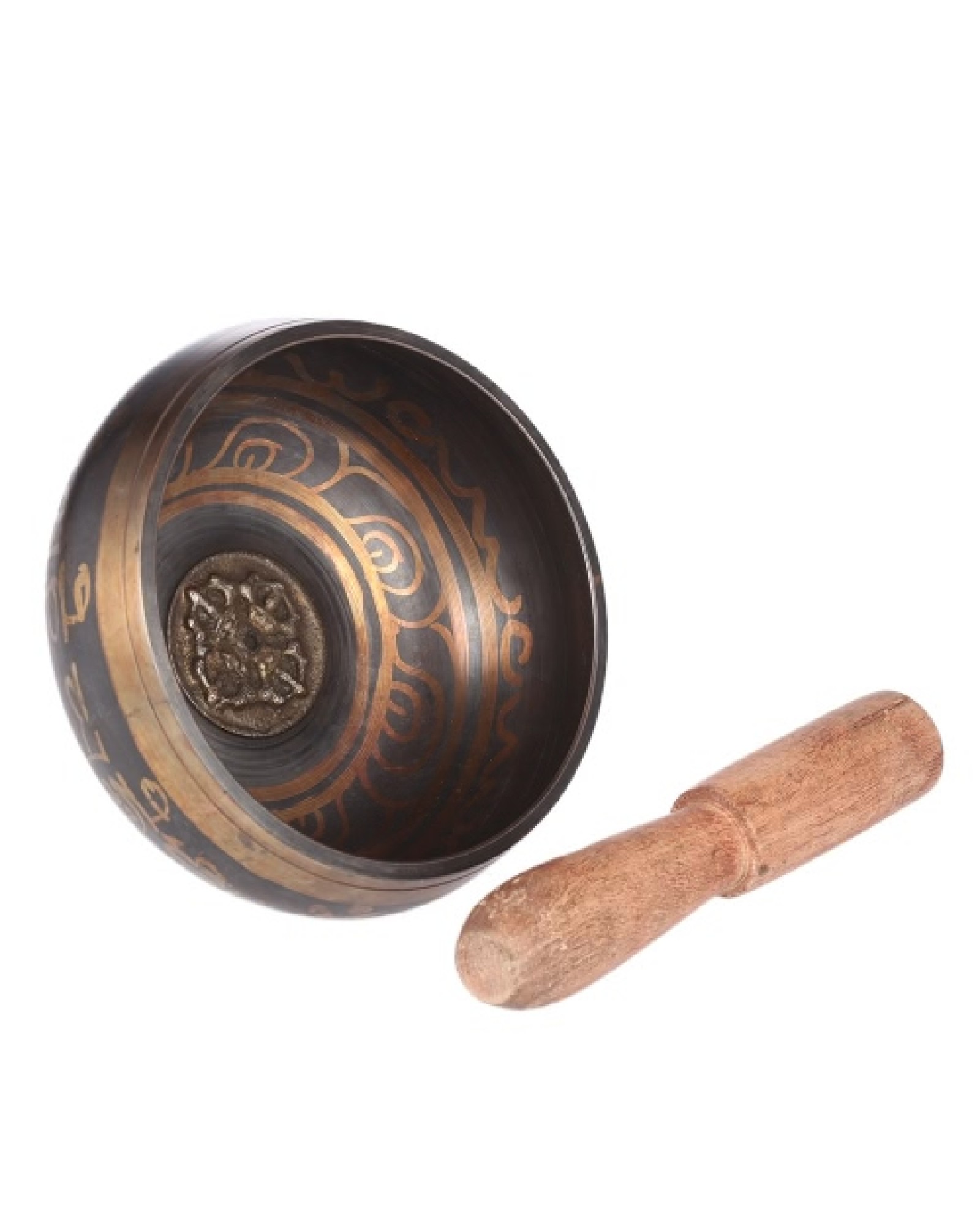 Exquisite 2.8 Inch Handmade Tibetan Bell Metal Singing Bowl with Striker for Buddhism Buddhist Meditation Relaxati