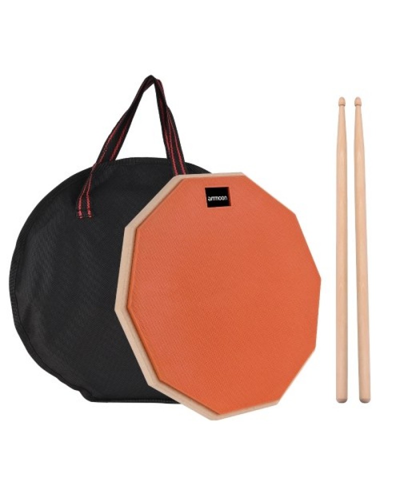 12 Inch Drum Practice Pad Mute Drum Pad with Drum Stick Carrying Bag for Students Beginners