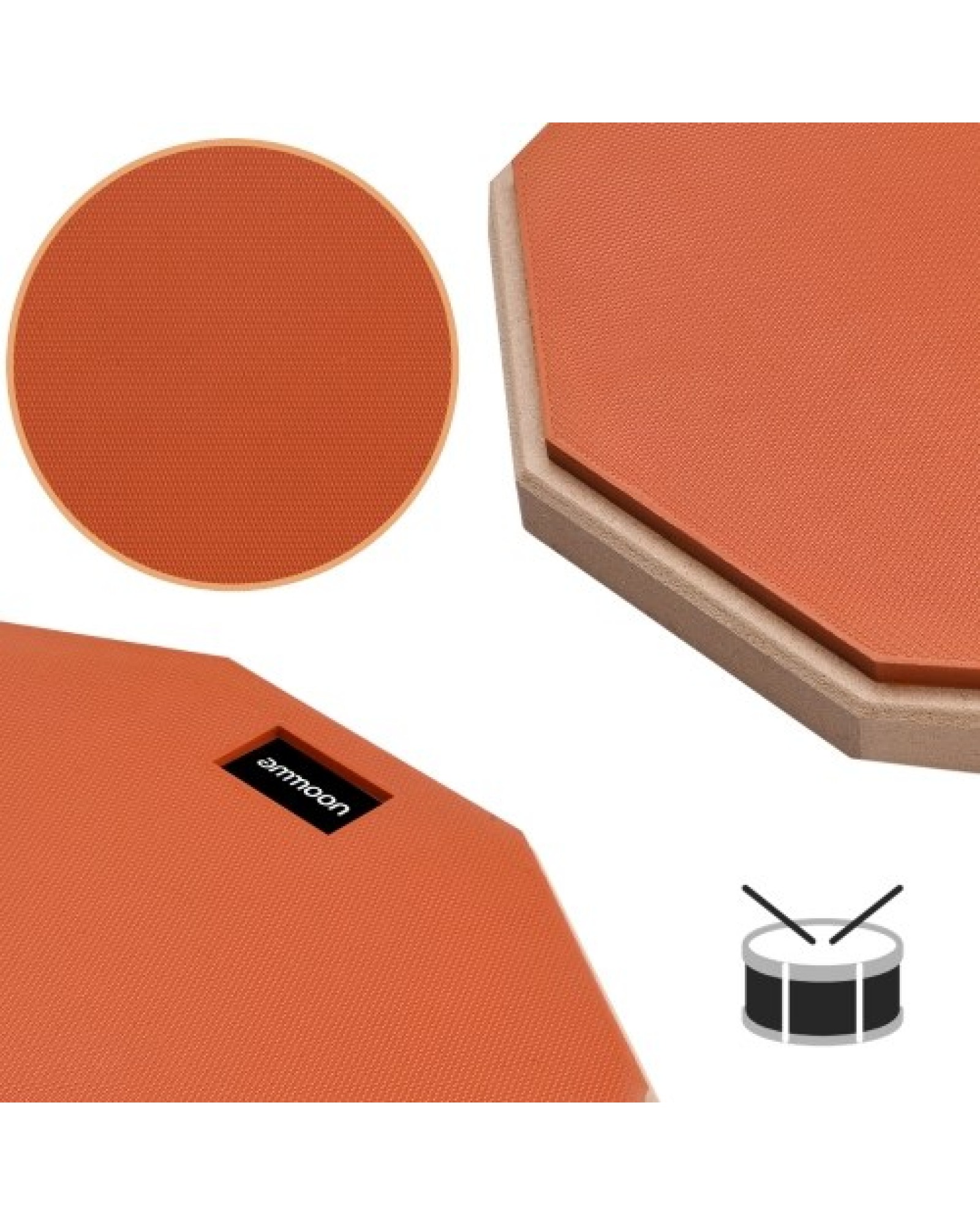 12 Inch Drum Practice Pad Mute Drum Pad with Drum Stick Carrying Bag for Students Beginners