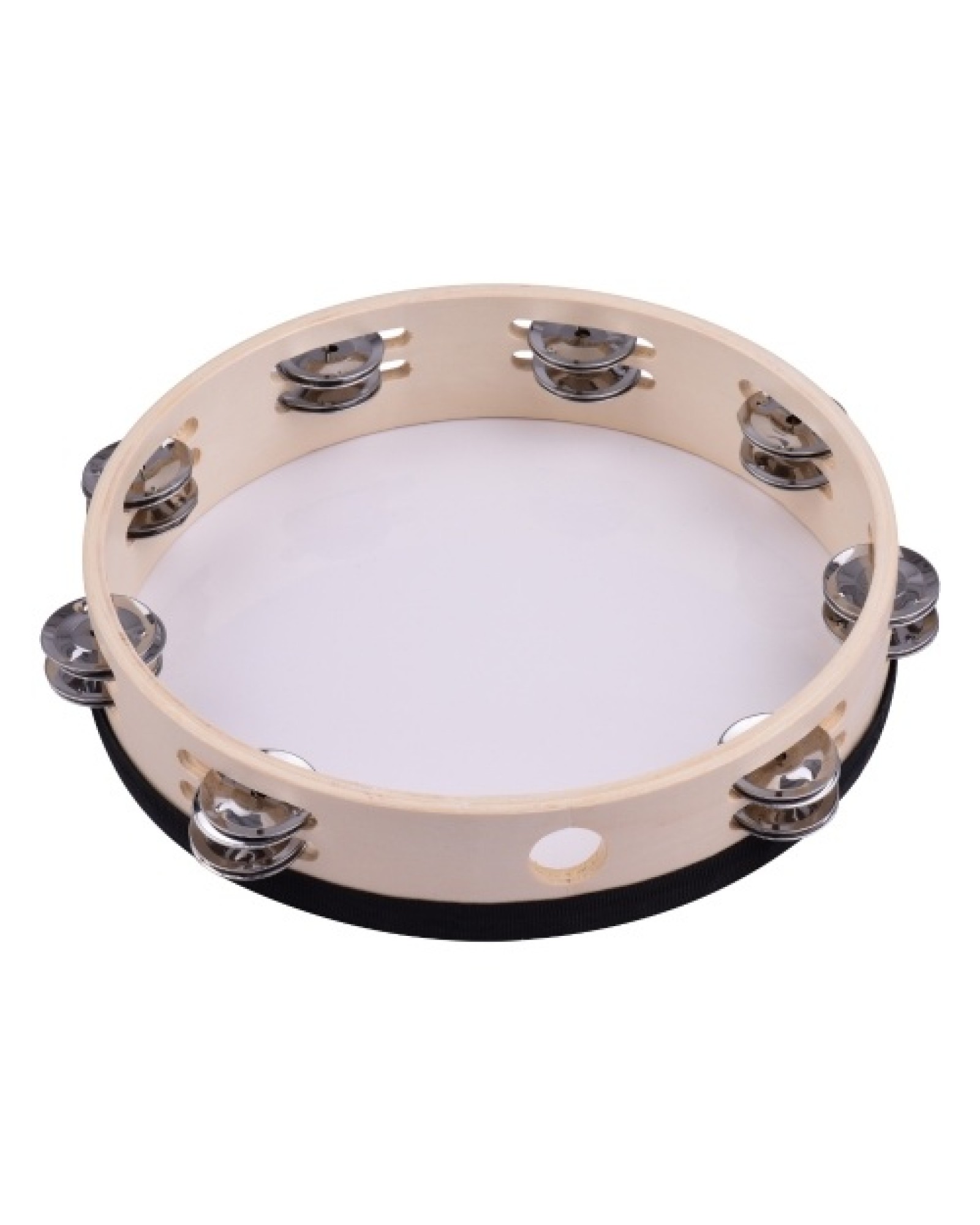 10 Inch Wooden Rdiant Tambourine Handbell Hand Drum