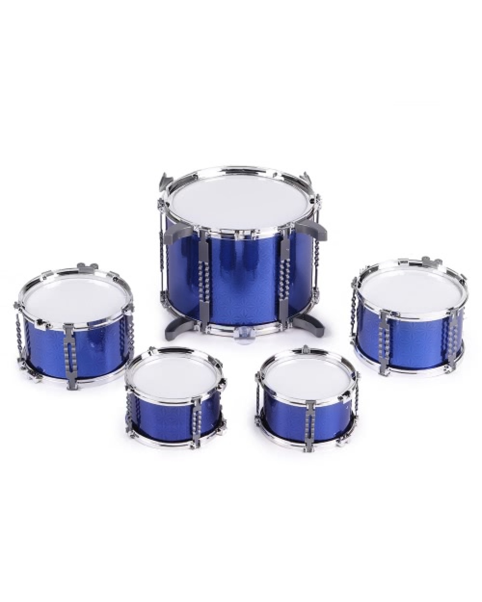 Compact Size Drum Set Children Kids Musical Instrument Toy 5 Drums with Small Cymbal Stool Drum Sticks for Boys Girls