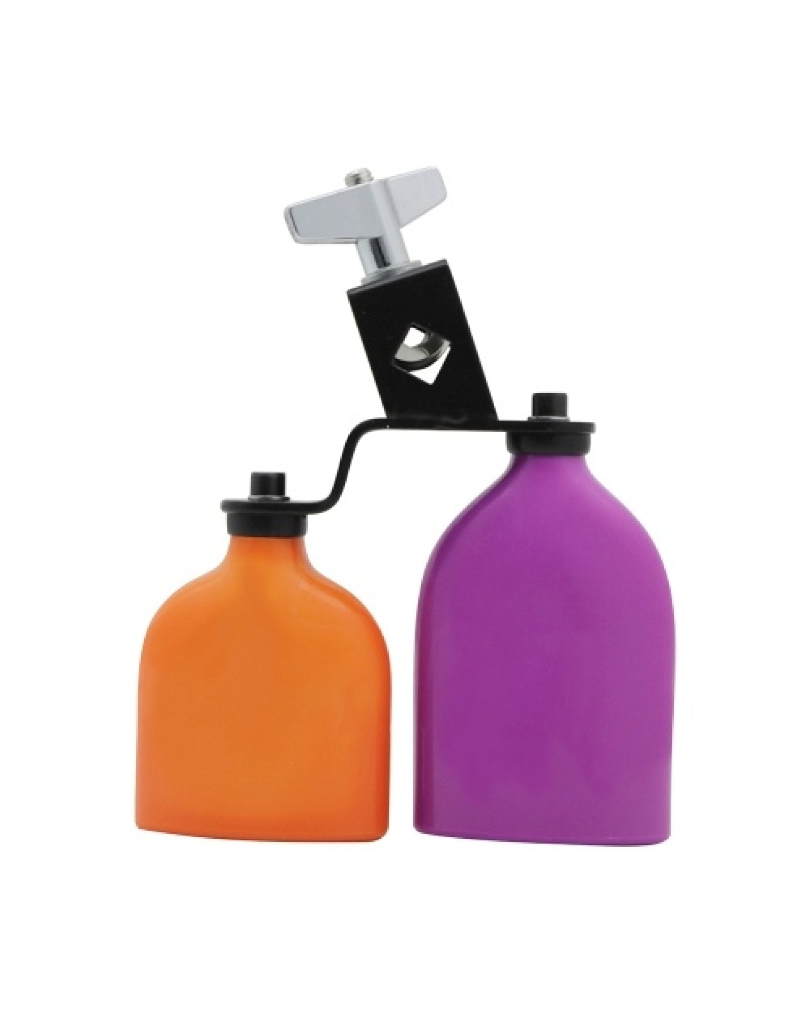 Bicolor Cowbell for Drum Set High and Low Tones Midium Size Double Mounted Bell Kit   Percussion Instruments