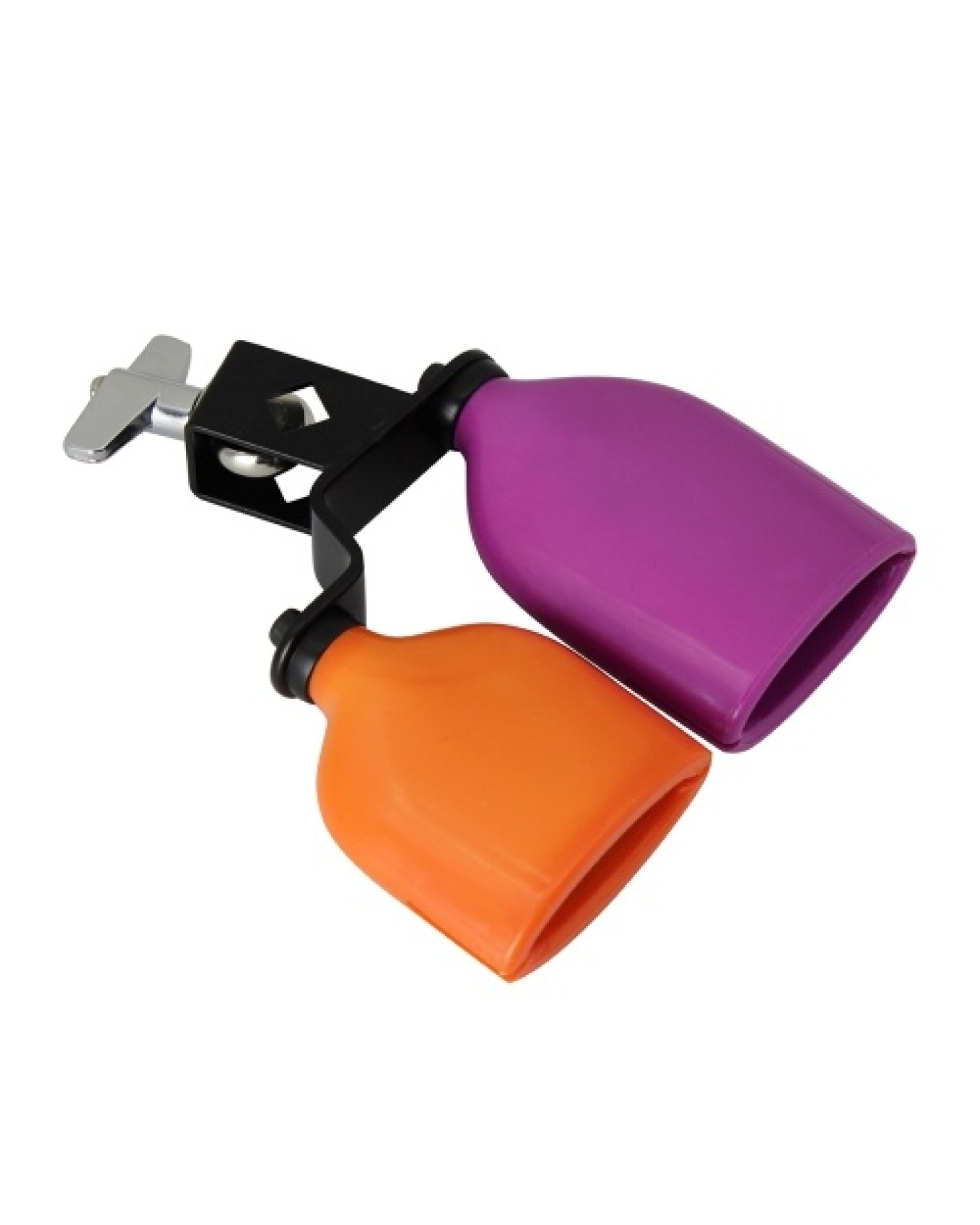 Bicolor Cowbell for Drum Set High and Low Tones Midium Size Double Mounted Bell Kit   Percussion Instruments