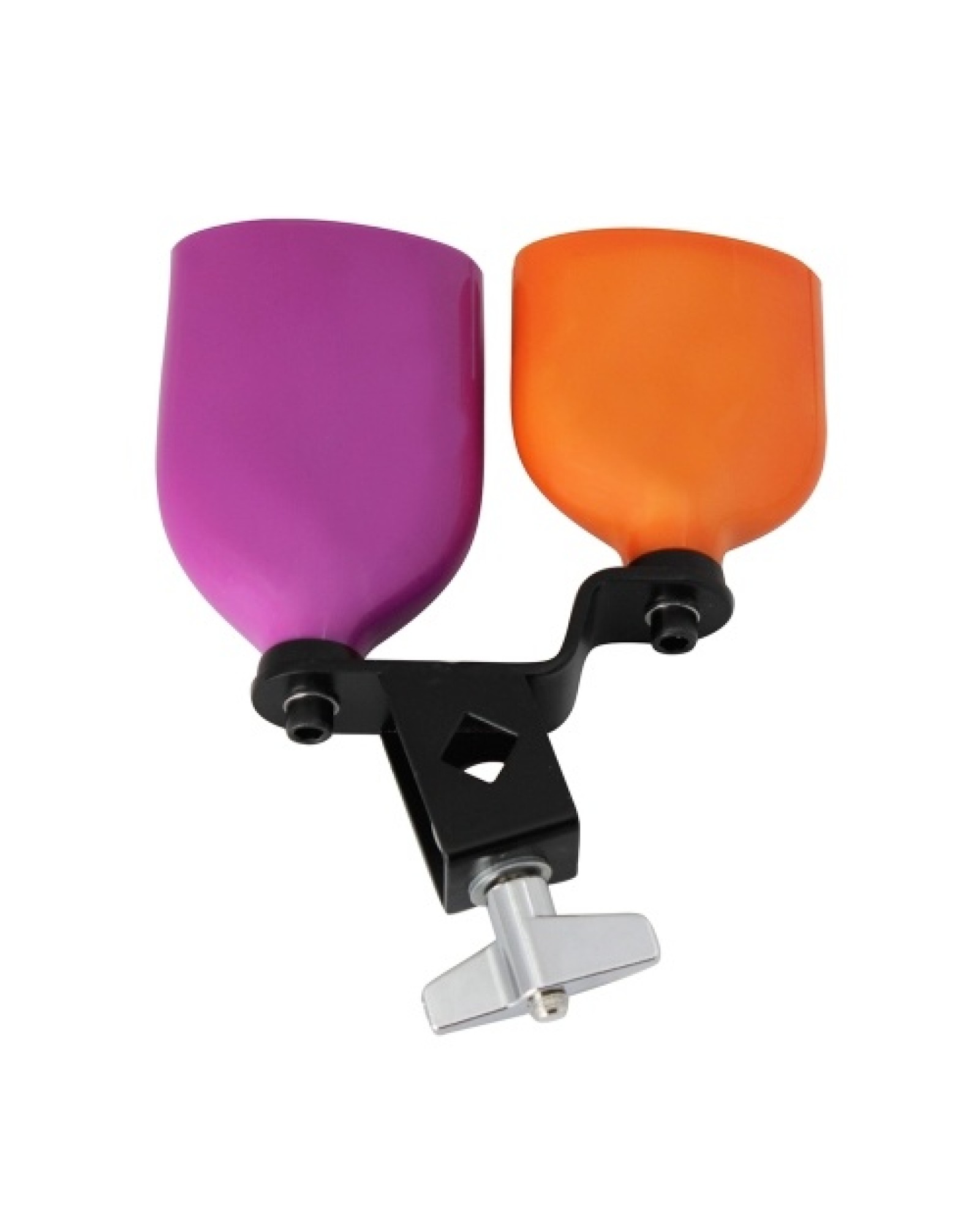 Bicolor Cowbell for Drum Set High and Low Tones Midium Size Double Mounted Bell Kit   Percussion Instruments